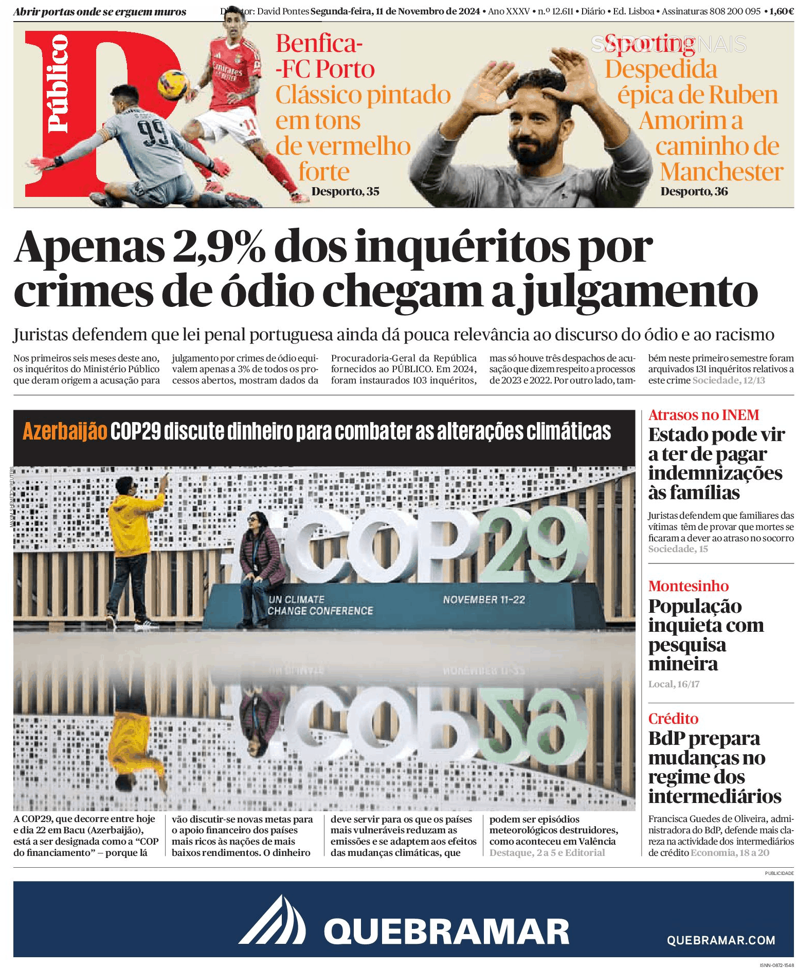 Público 11 nov 2024 Jornais e Revistas SAPO pt Última hora e