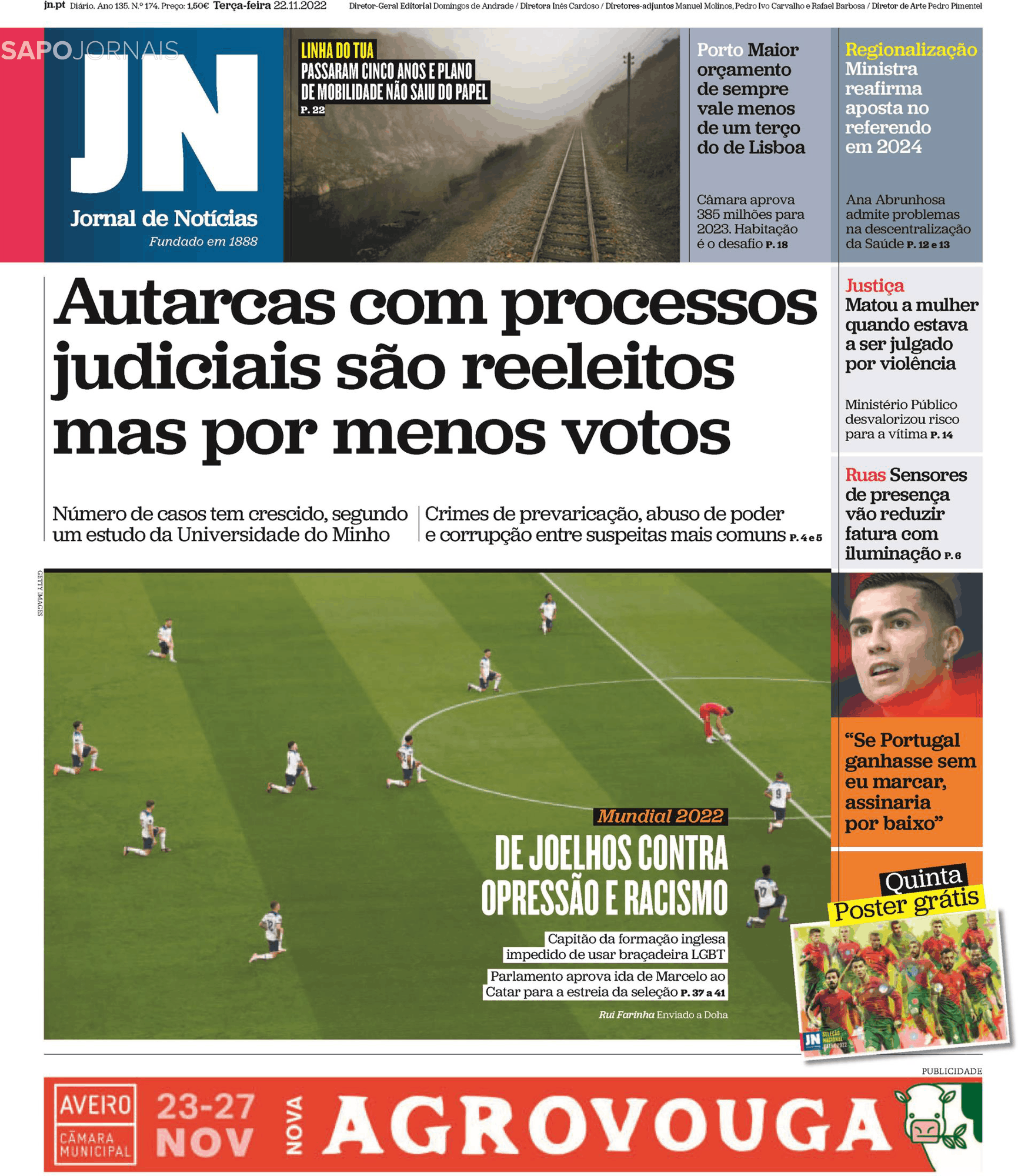 Jornal de Notícias 22 nov 2022 Jornais e Revistas SAPO pt