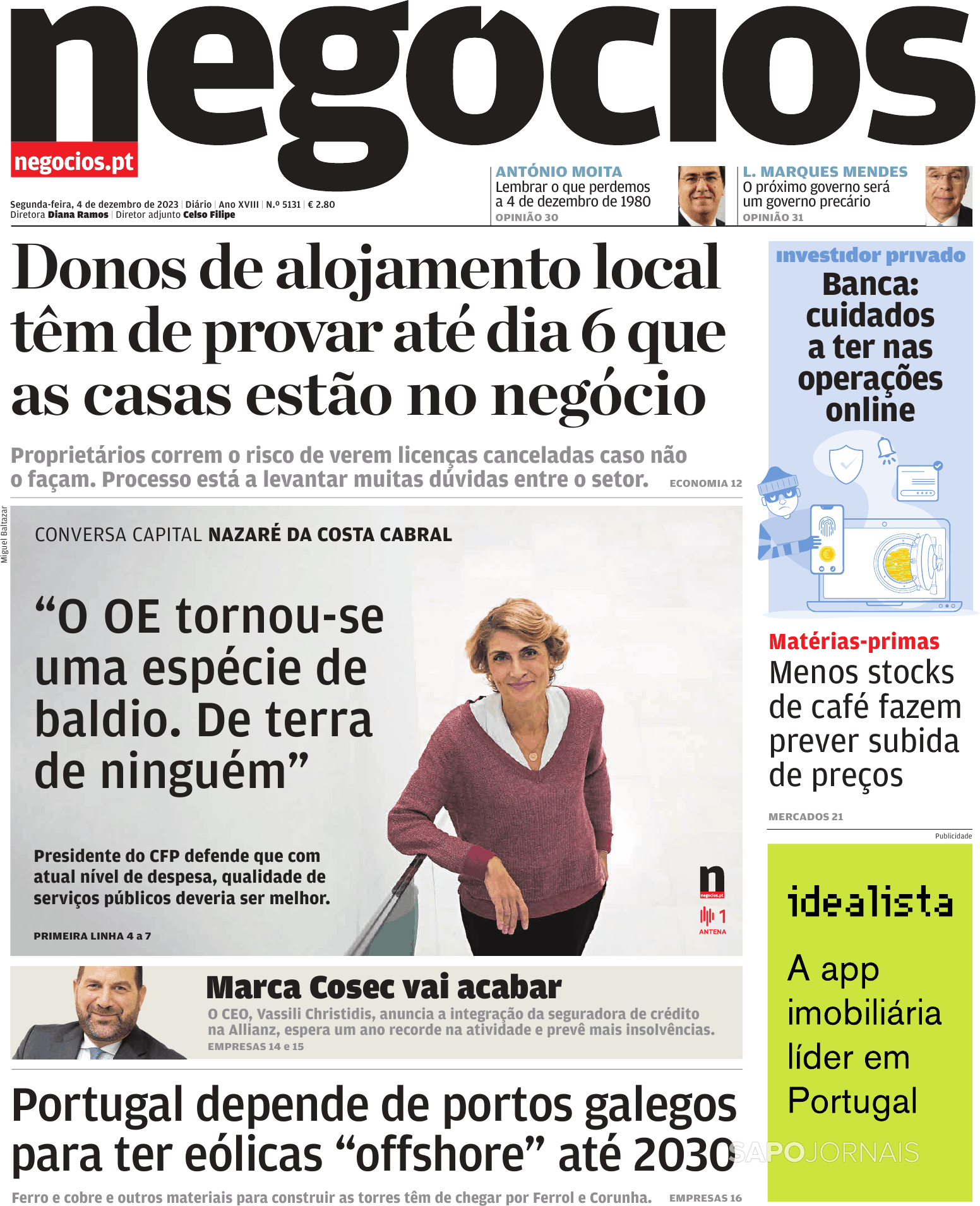 Jornal De Neg Cios Dez Jornais E Revistas Sapo Pt Ltima