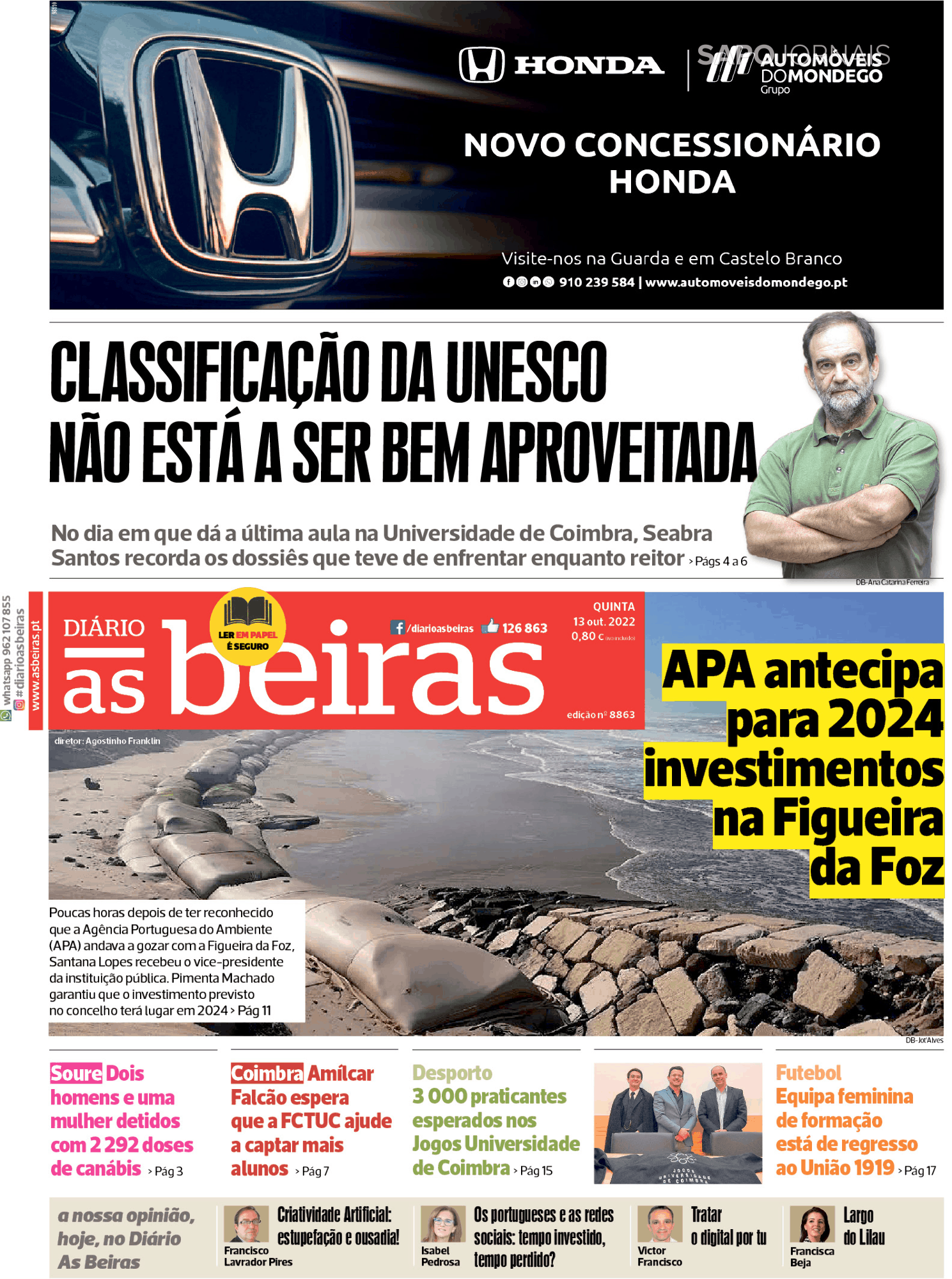 Di Rio As Beiras Out Jornais E Revistas Sapo Pt Ltima