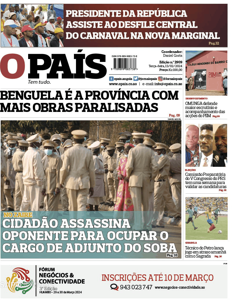 O País 13 fev 2024 Jornais e Revistas SAPO pt Última hora e