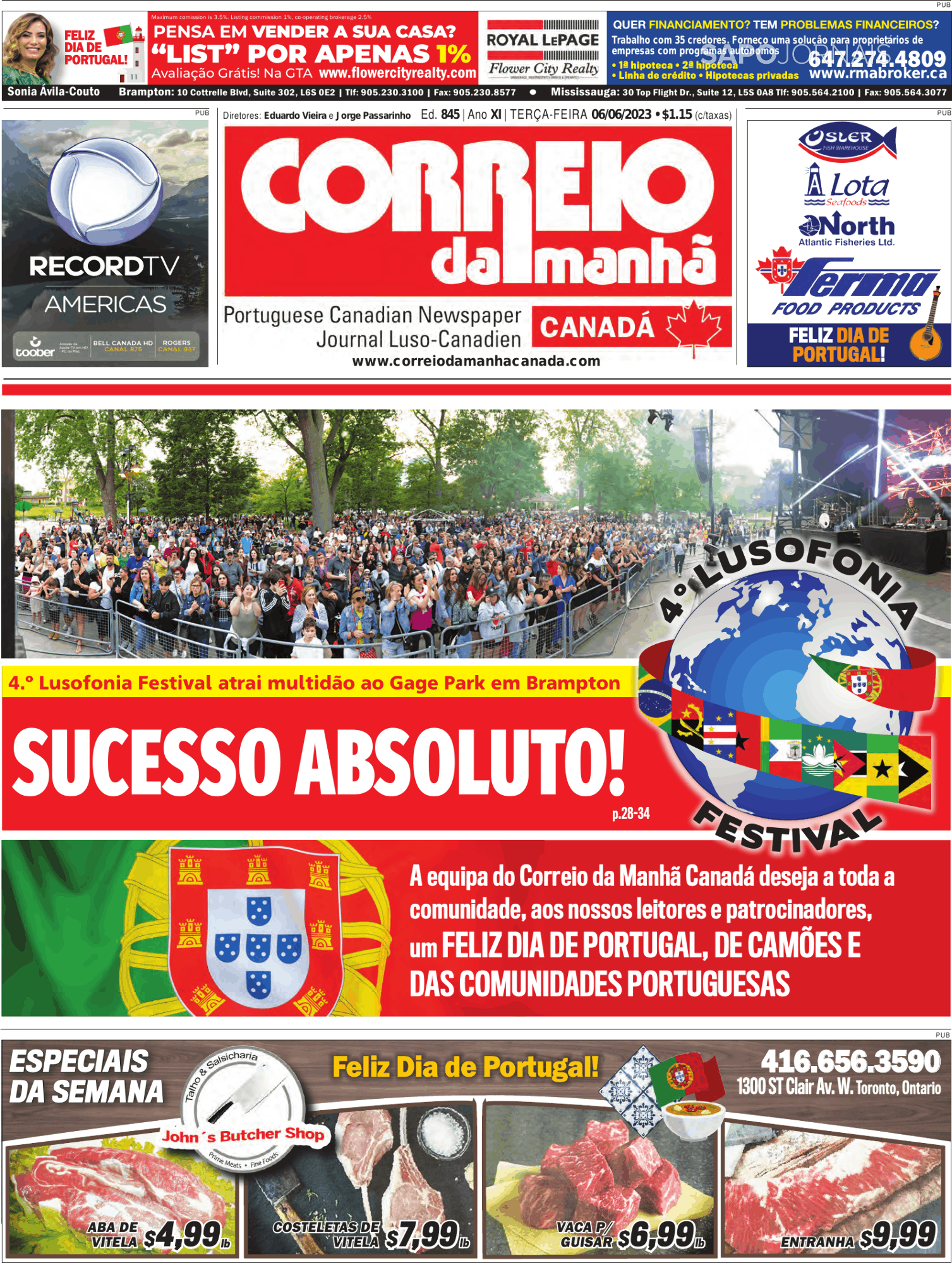 Correio Da Manh Canada Jun Jornais E Revistas Sapo Pt