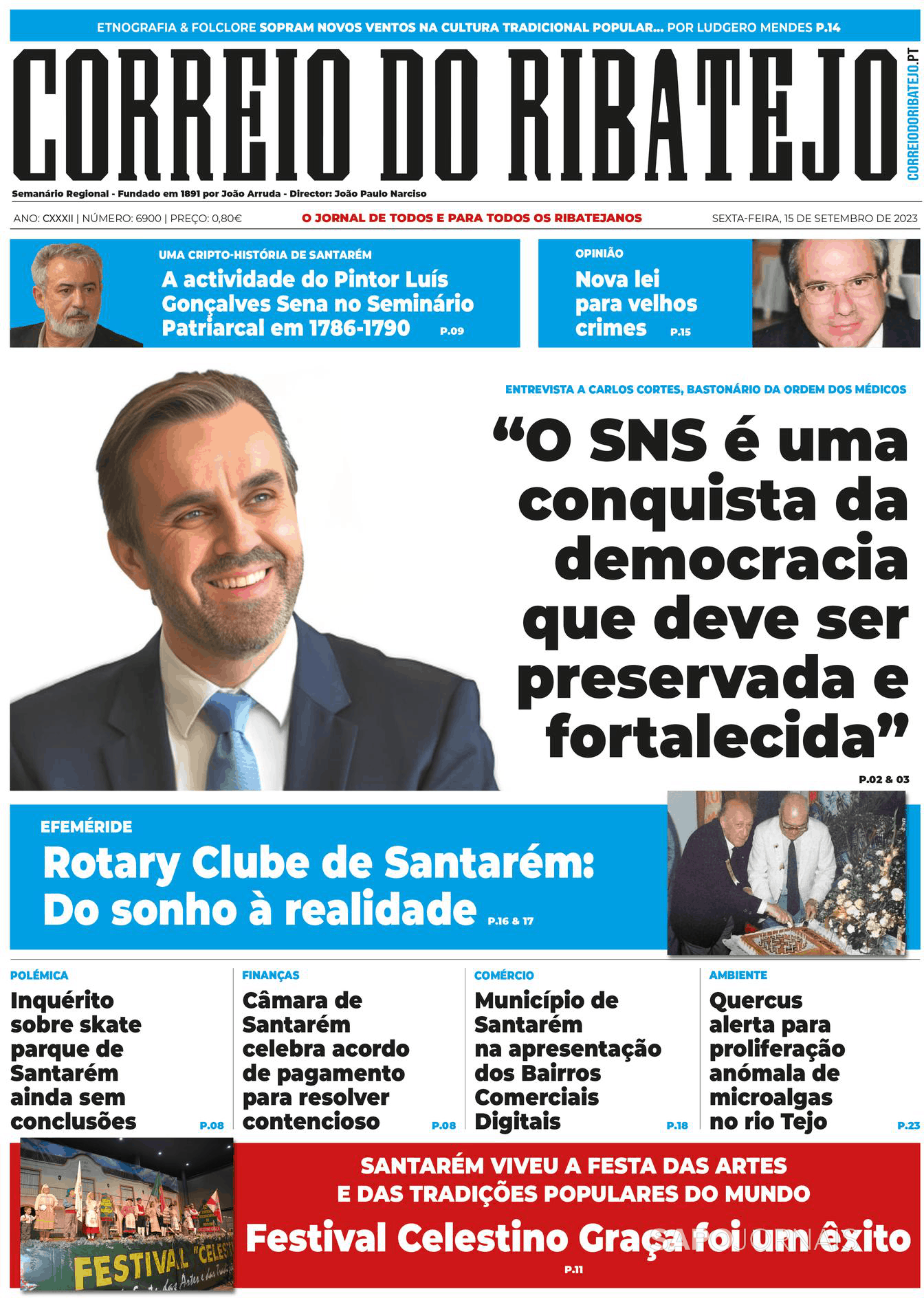 Correio Do Ribatejo 15 Set 2023 Jornais E Revistas SAPO Pt