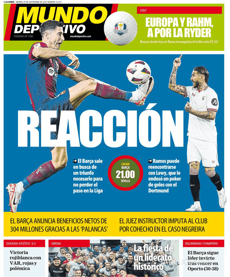 Mundo Deportivo Madrid 29 Set 2023 Jornais E Revistas SAPO Pt