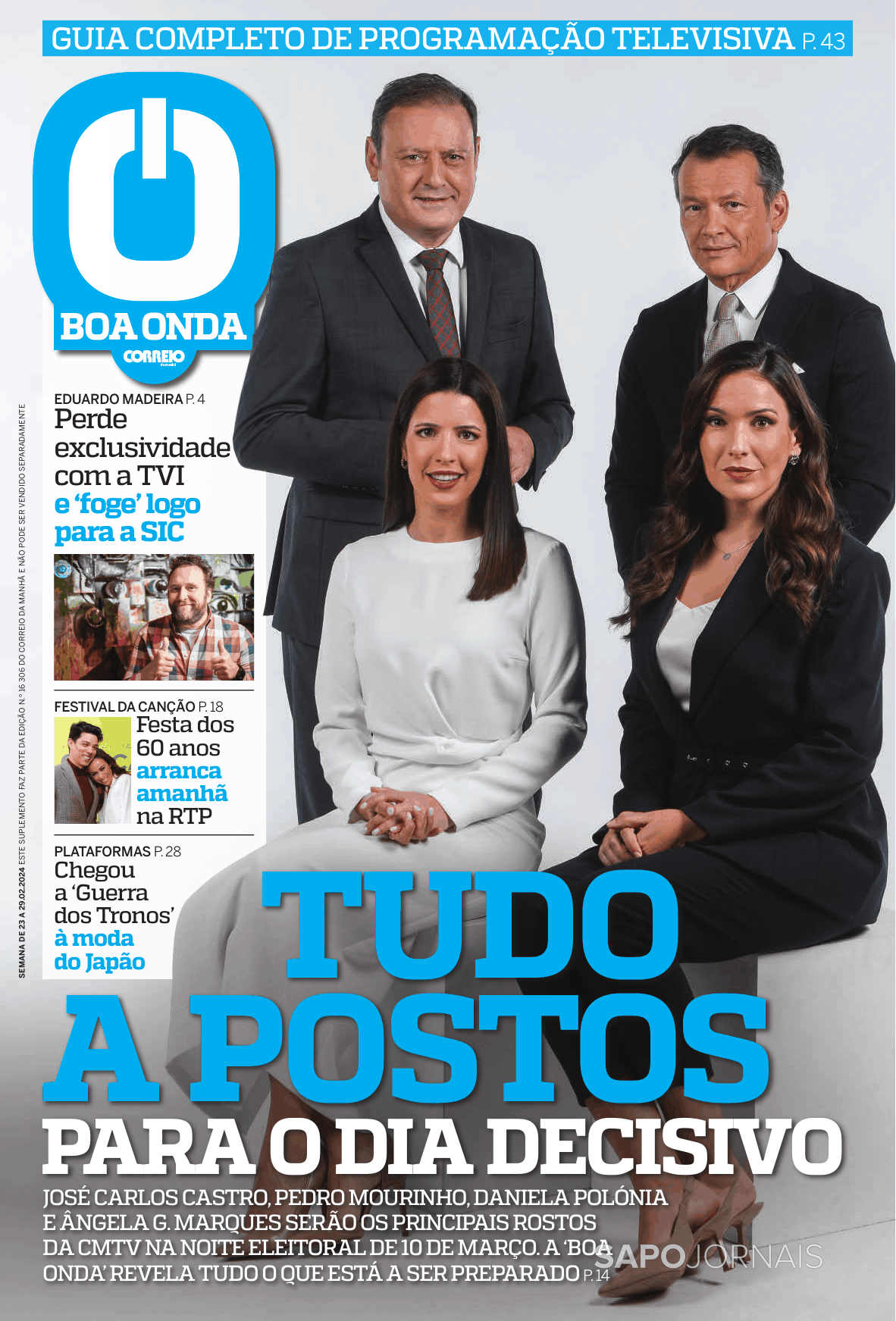 Boa Onda CM 23 fev 2024 Jornais e Revistas SAPO pt Última