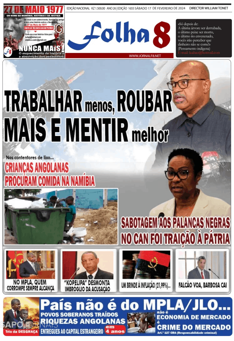 Folha Fev Jornais E Revistas Sapo Pt Ltima Hora E