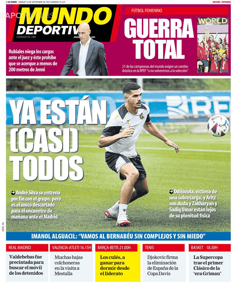 Mundo Deportivo Gipuzkoa Set Jornais E Revistas Sapo Pt