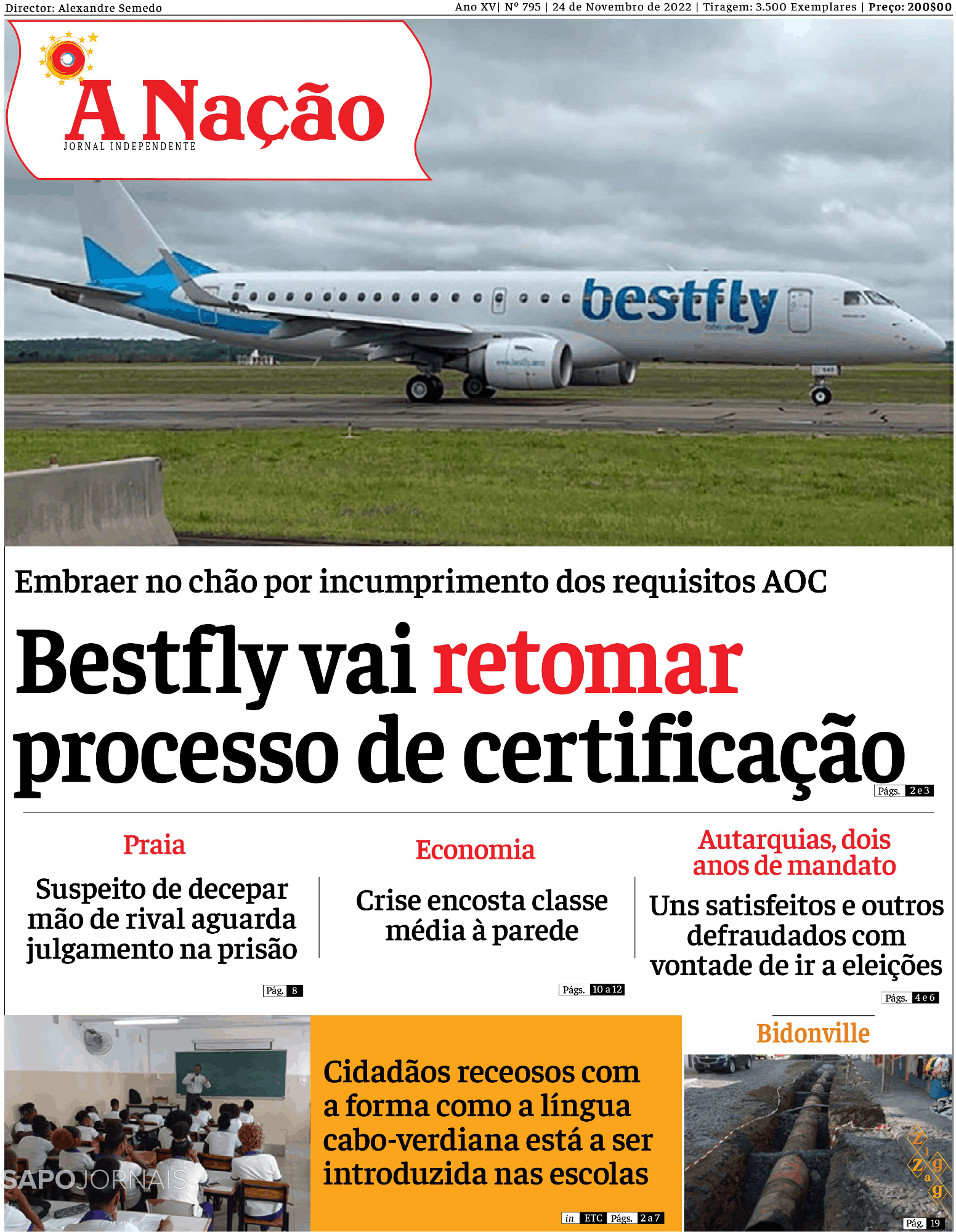 A Nação 24 nov 2022 Jornais e Revistas SAPO pt Última hora e