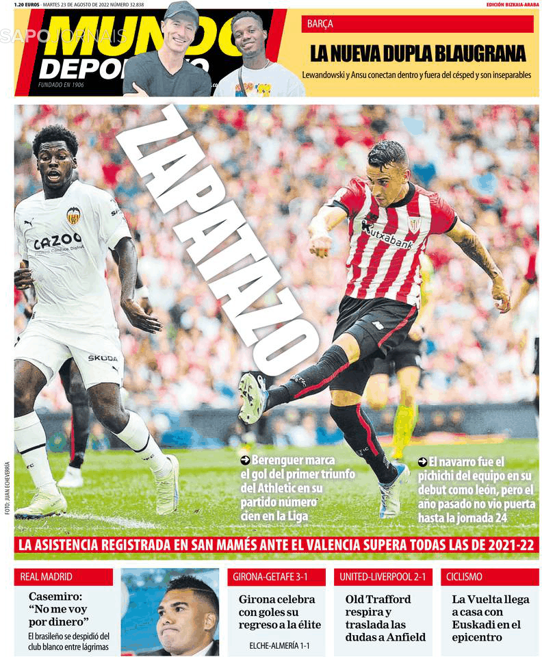 Mundo Deportivo Bizkaia Araba Ago Jornais E Revistas