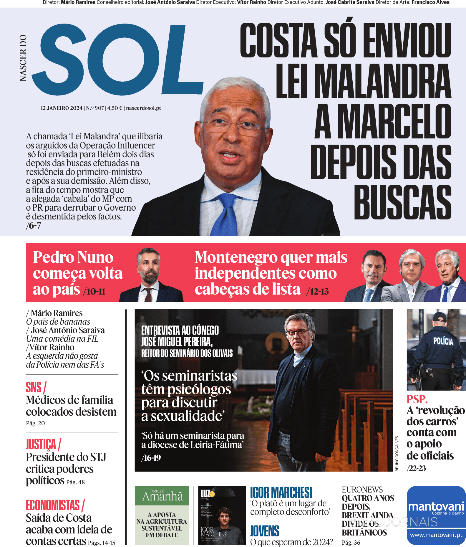 Nascer do SOL 12 jan 2024 Jornais e Revistas SAPO pt Última