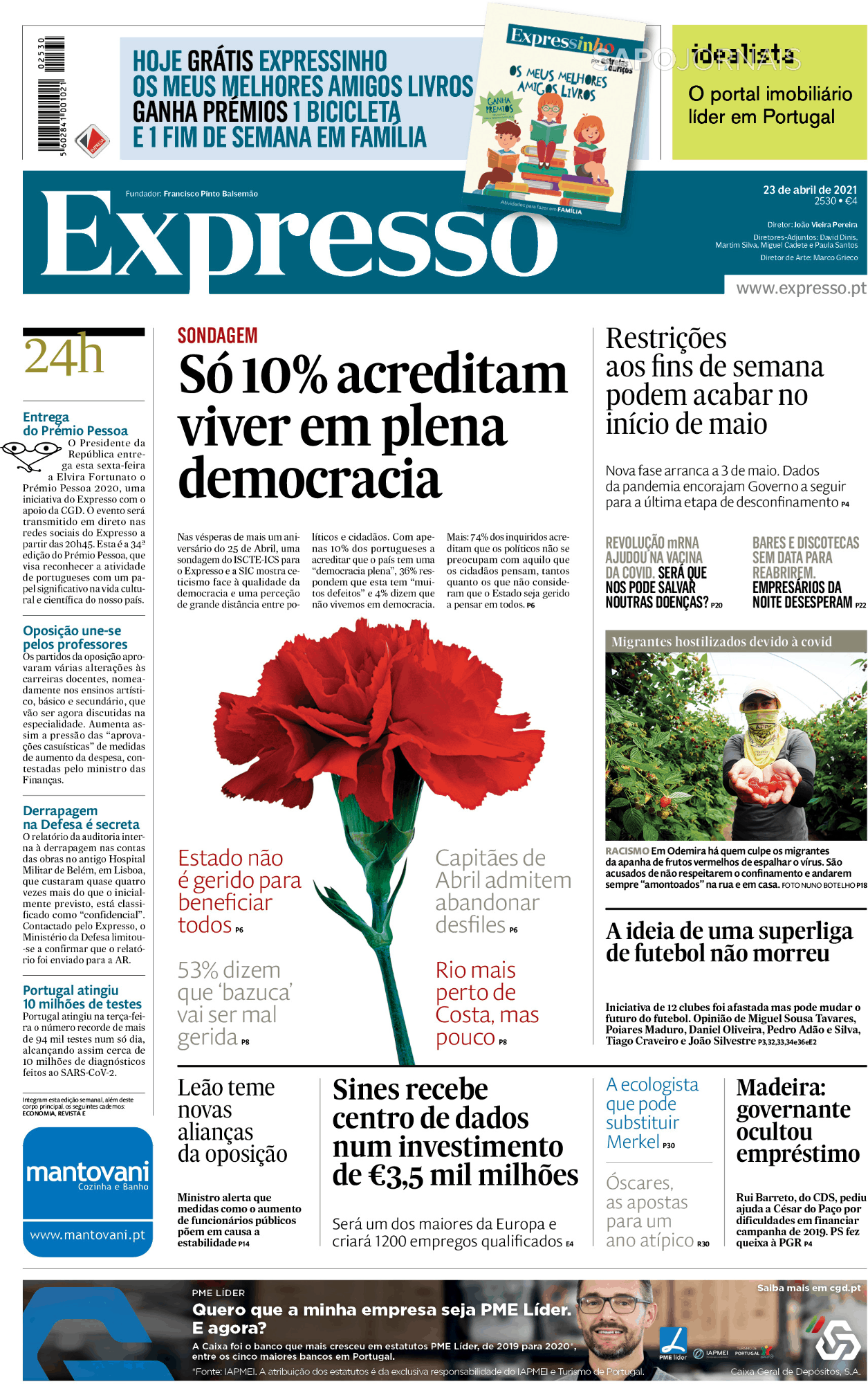 Expresso Abr Jornais E Revistas Sapo Pt Ltima Hora E