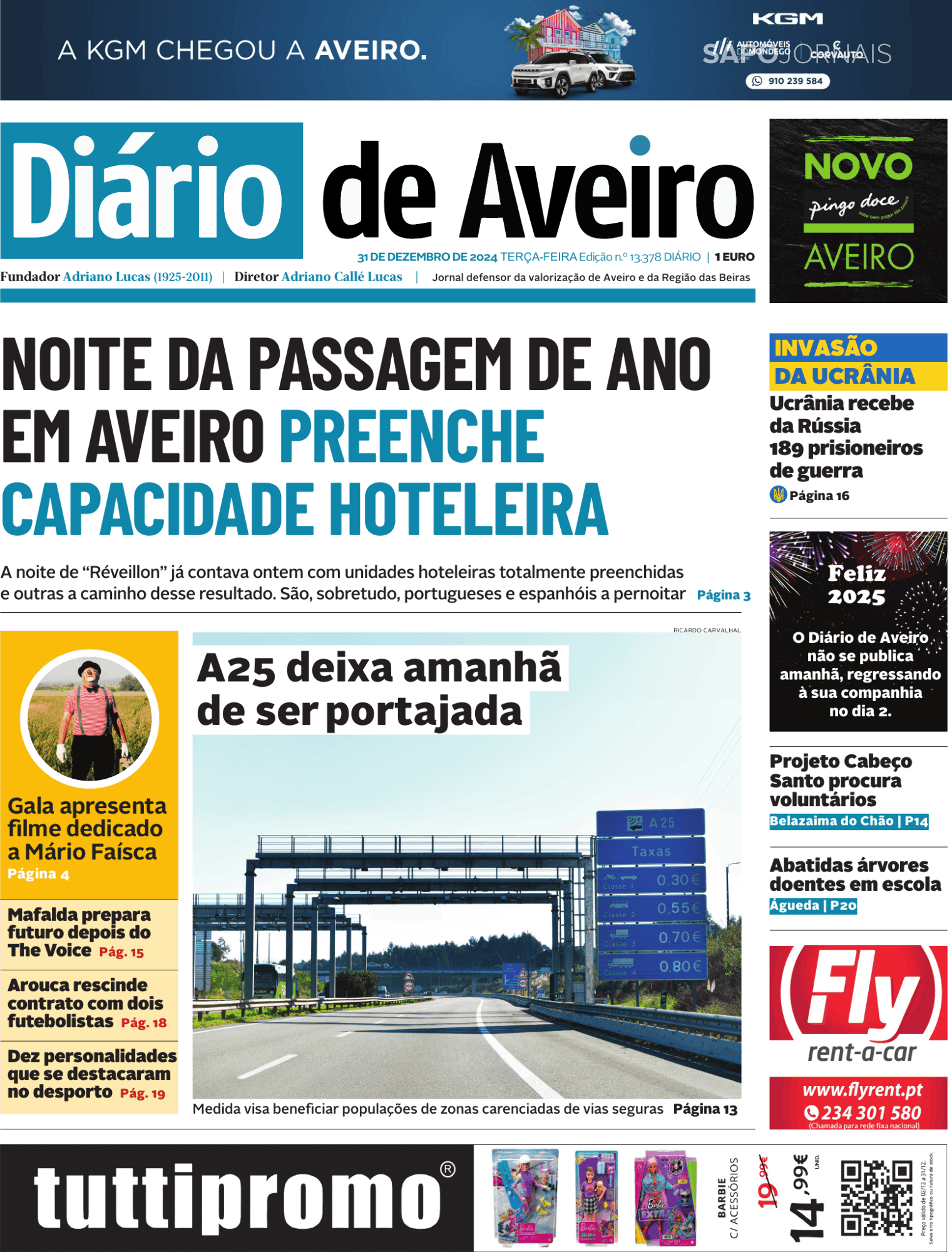 Diário de Aveiro 31 dez 2025 Jornais e Revistas SAPO pt Última