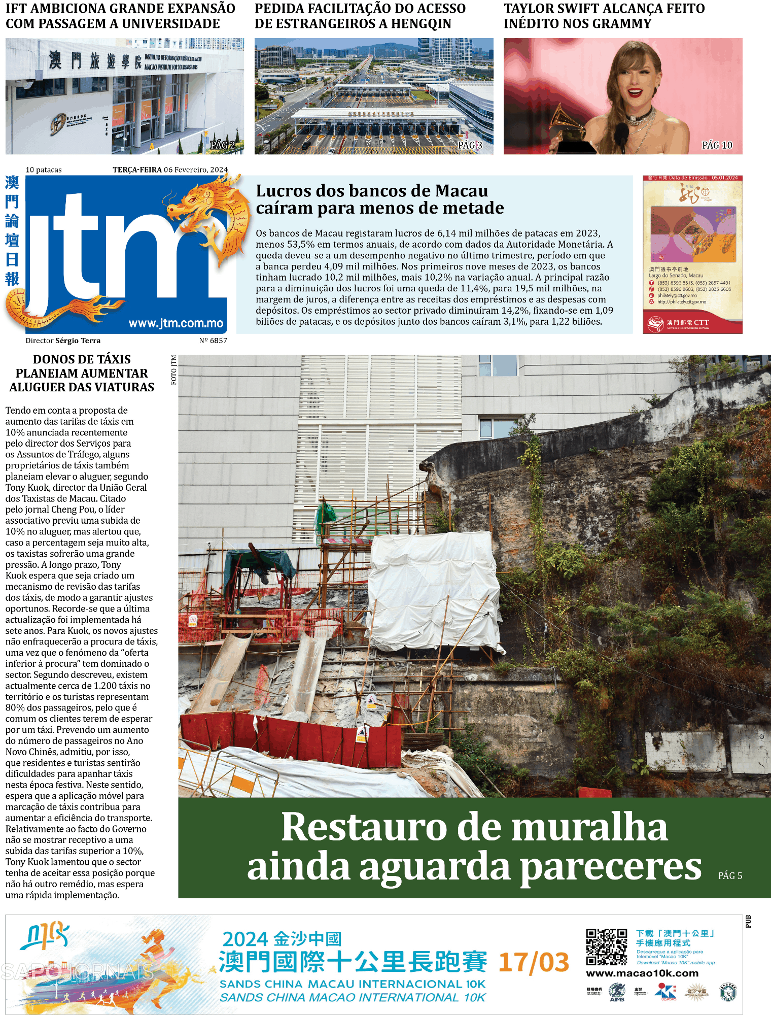 Jornal Tribuna De Macau Fev Jornais E Revistas Sapo Pt