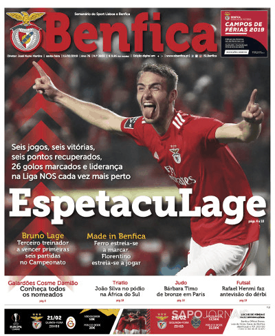 O Benfica 16 fev 2019 Jornais e Revistas SAPO pt Última hora e