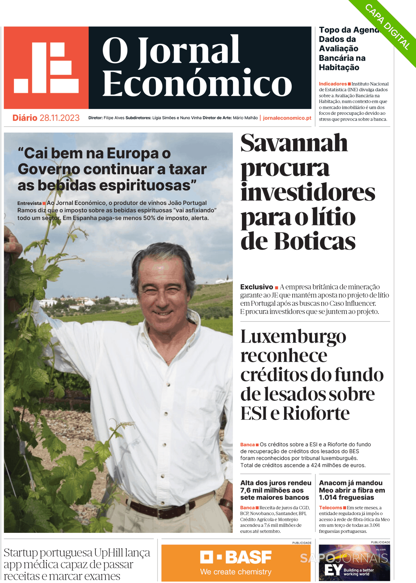 O Jornal Econ Mico Nov Jornais E Revistas Sapo Pt