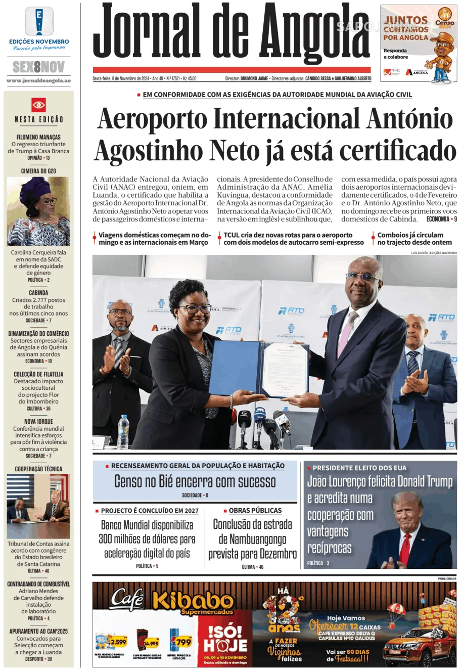 Jornal De Angola Nov Jornais E Revistas Sapo Pt Ltima