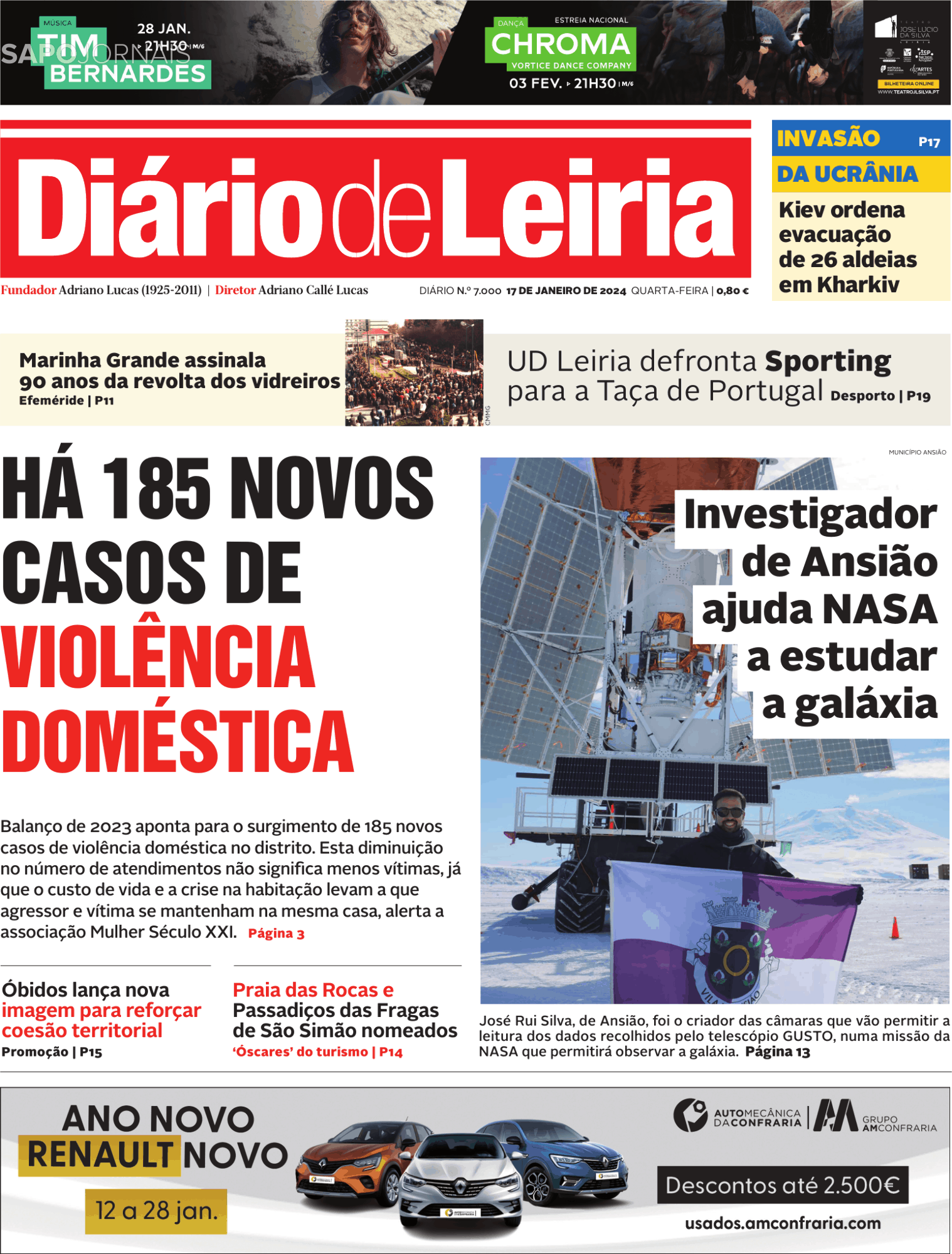 Di Rio De Leiria Jan Jornais E Revistas Sapo Pt Ltima