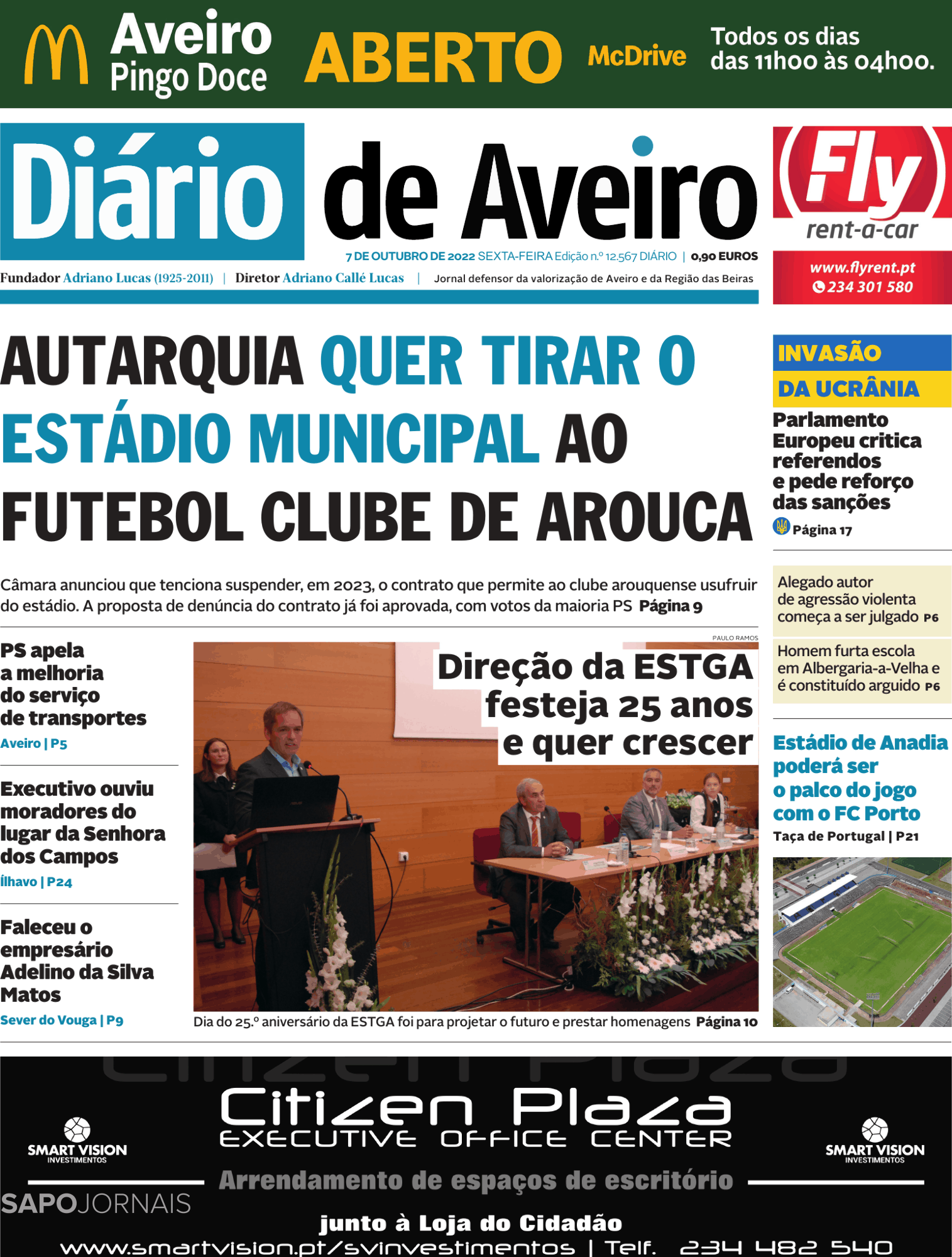 Di Rio De Aveiro Out Jornais E Revistas Sapo Pt Ltima