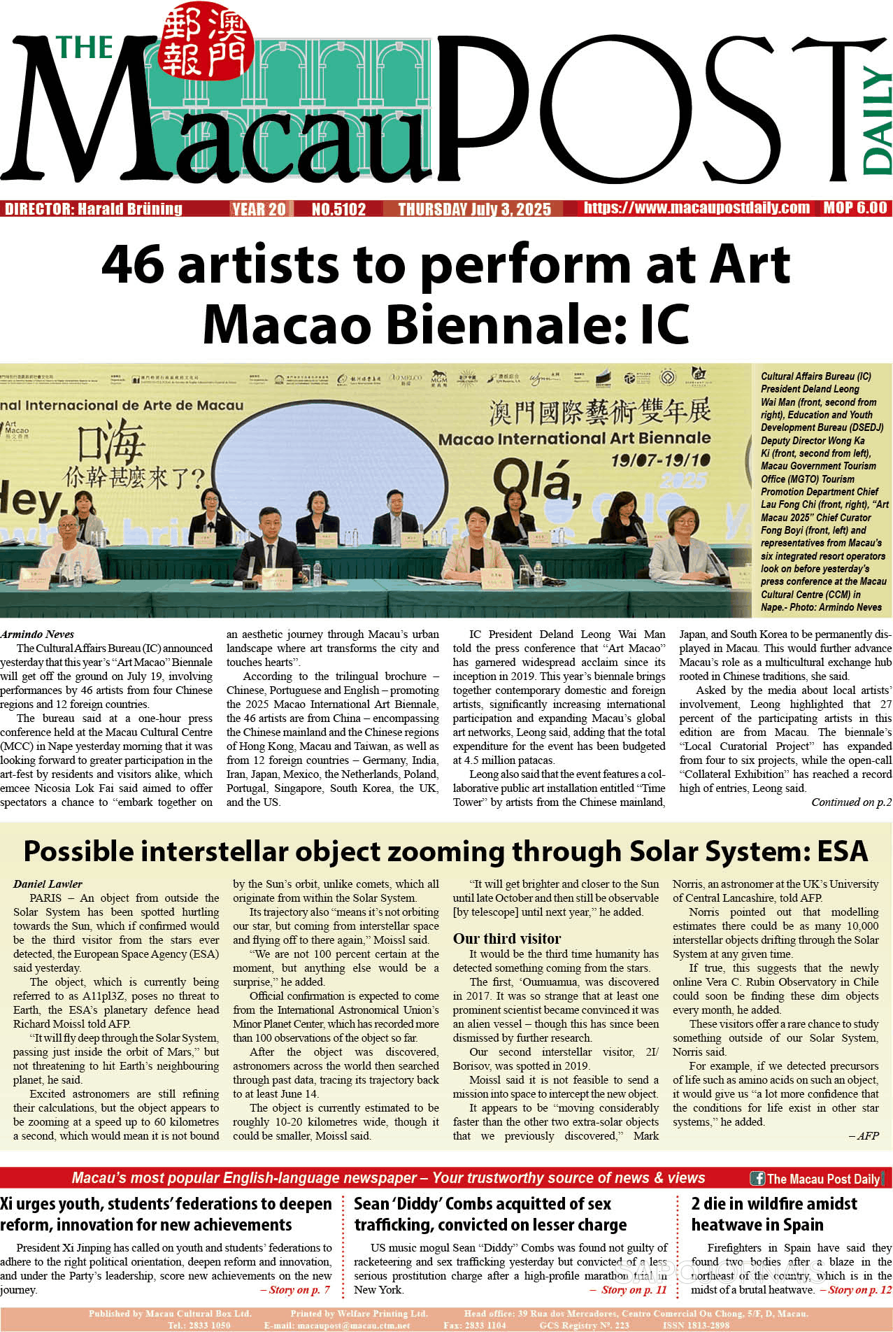 The Macau Post Daily