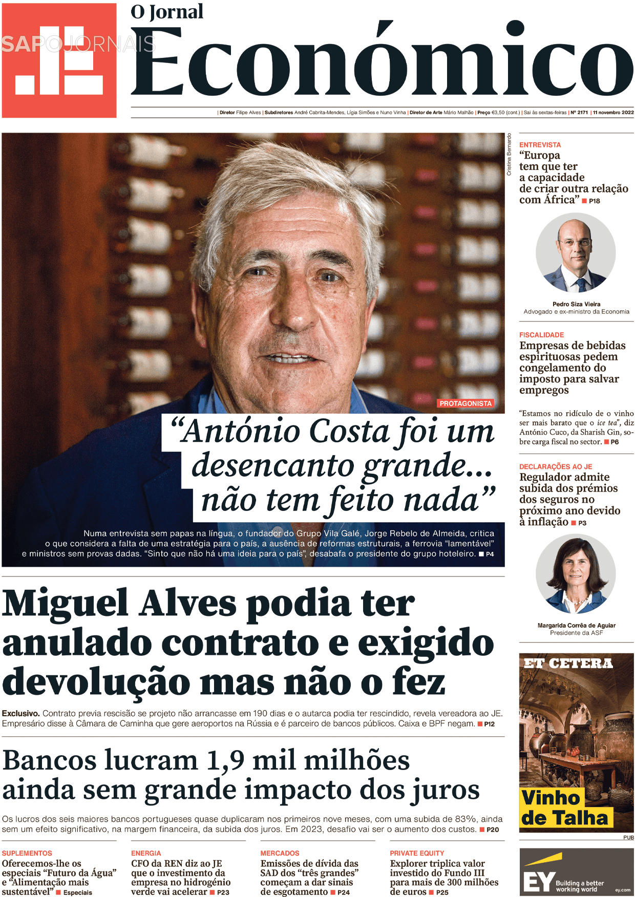 O Jornal Económico 11 nov 2022 Jornais e Revistas SAPO pt