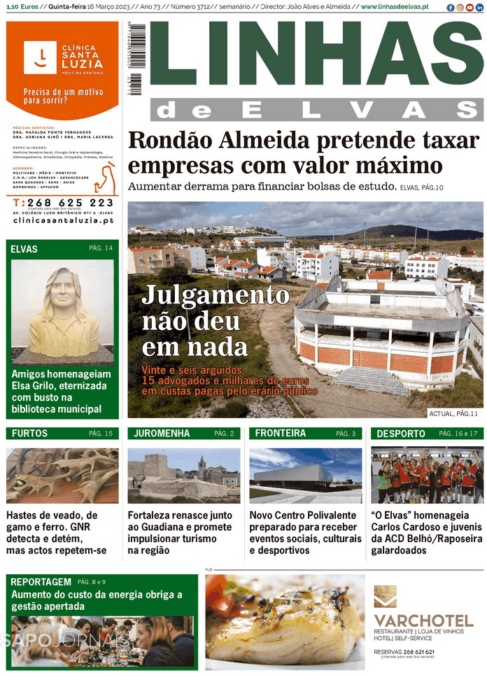 Linhas De Elvas Mar Jornais E Revistas Sapo Pt Ltima