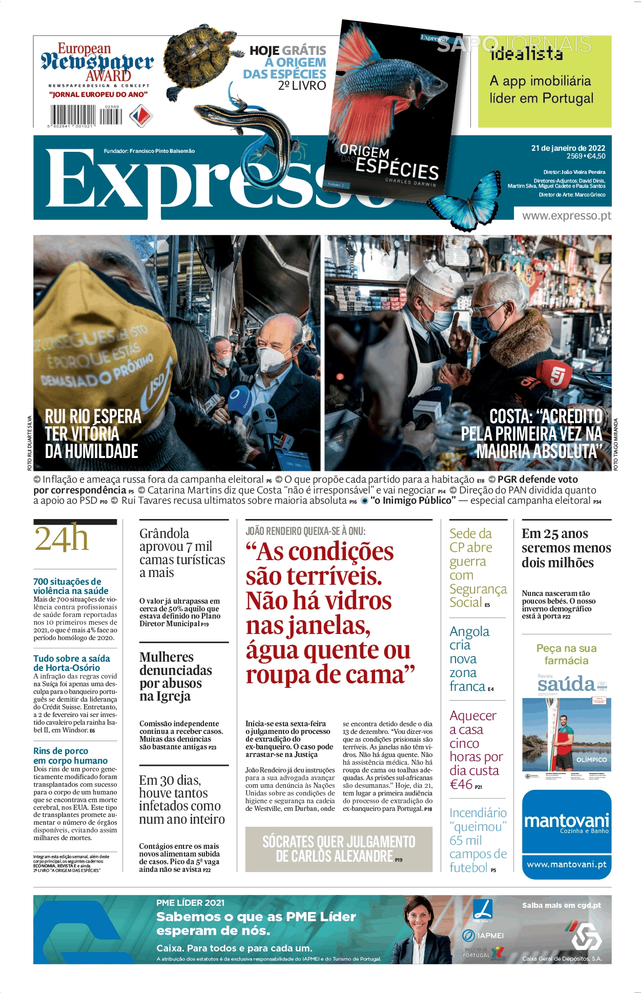 Expresso Jan Jornais E Revistas Sapo Pt Ltima Hora E