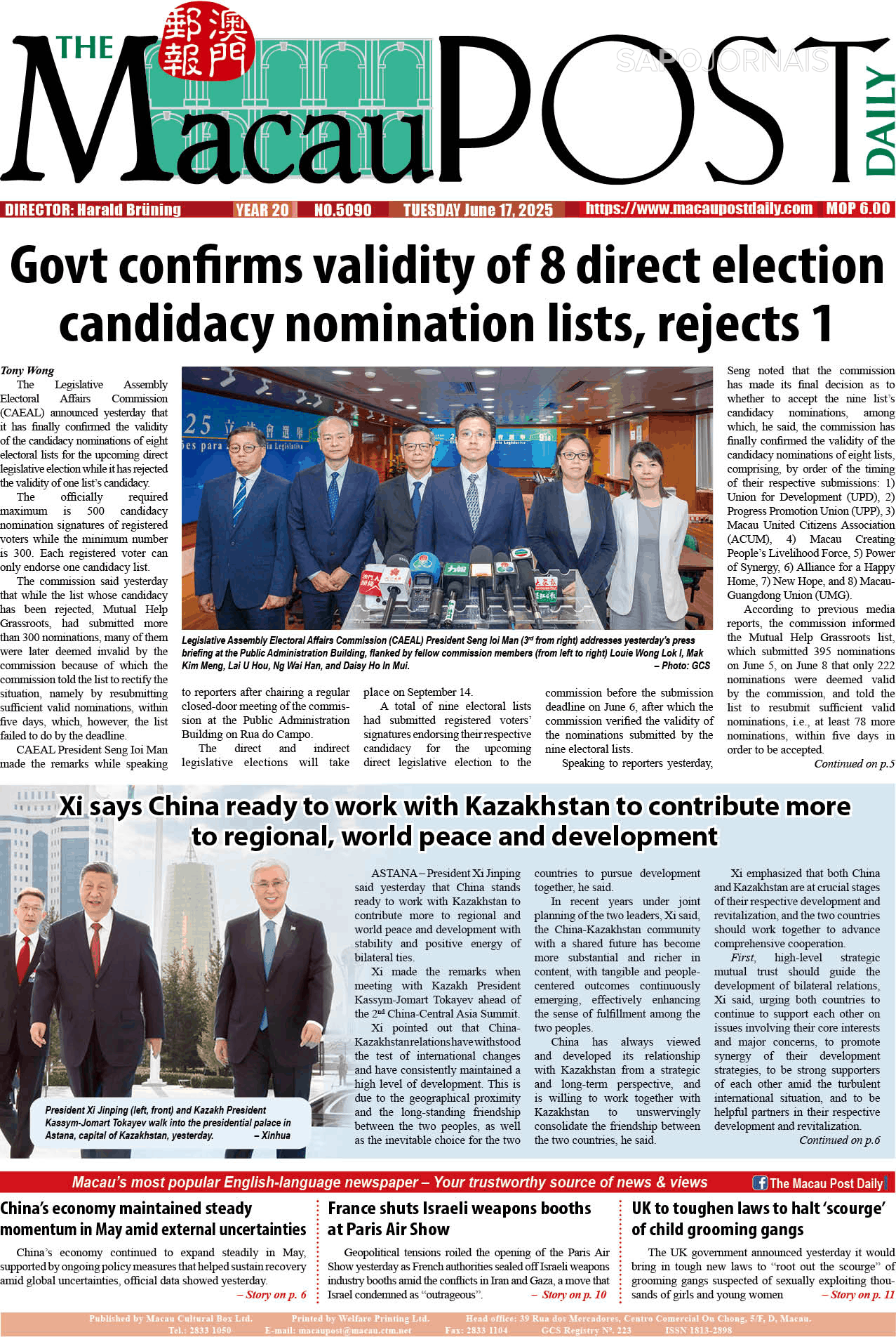 The Macau Post Daily