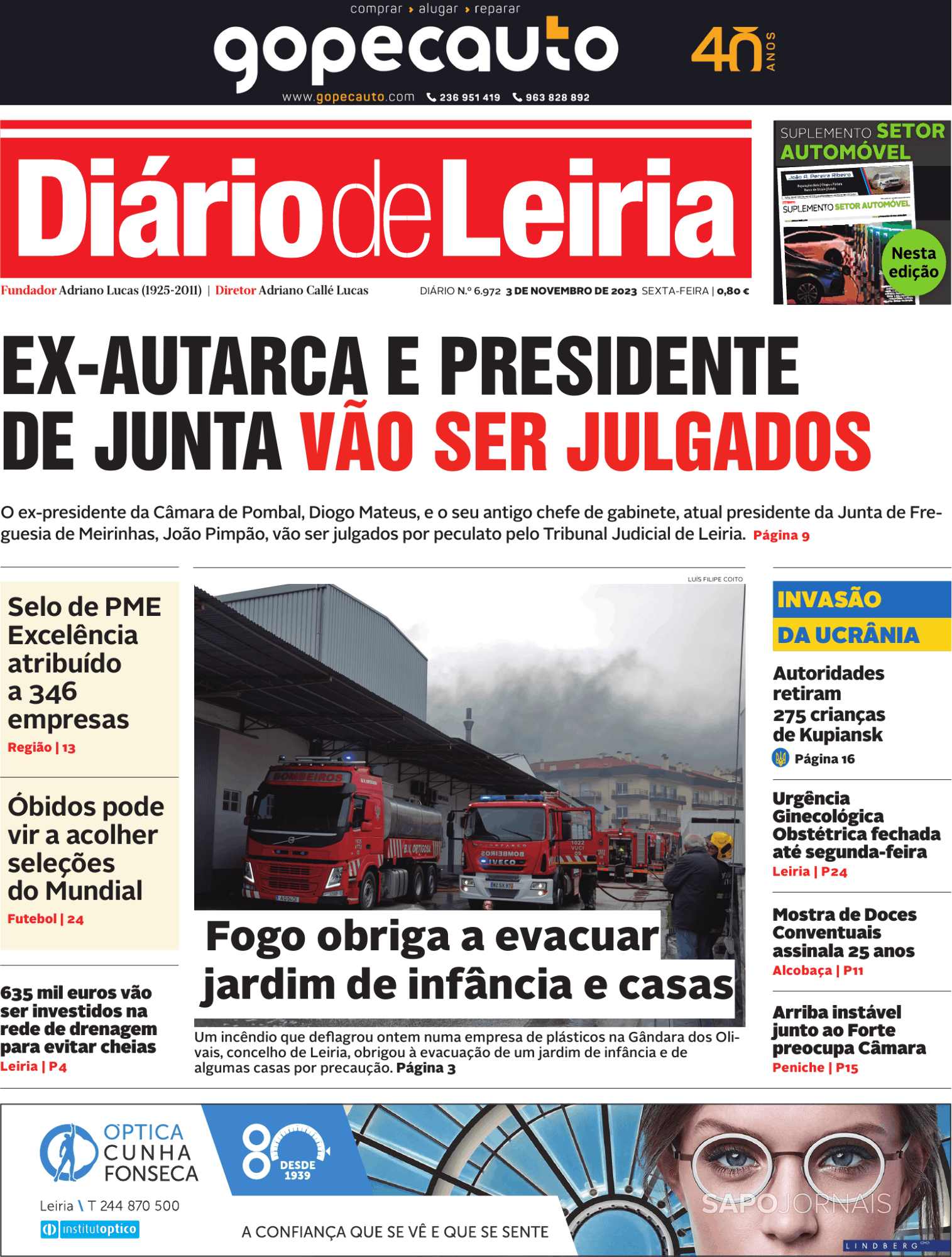 Di Rio De Leiria Nov Jornais E Revistas Sapo Pt Ltima