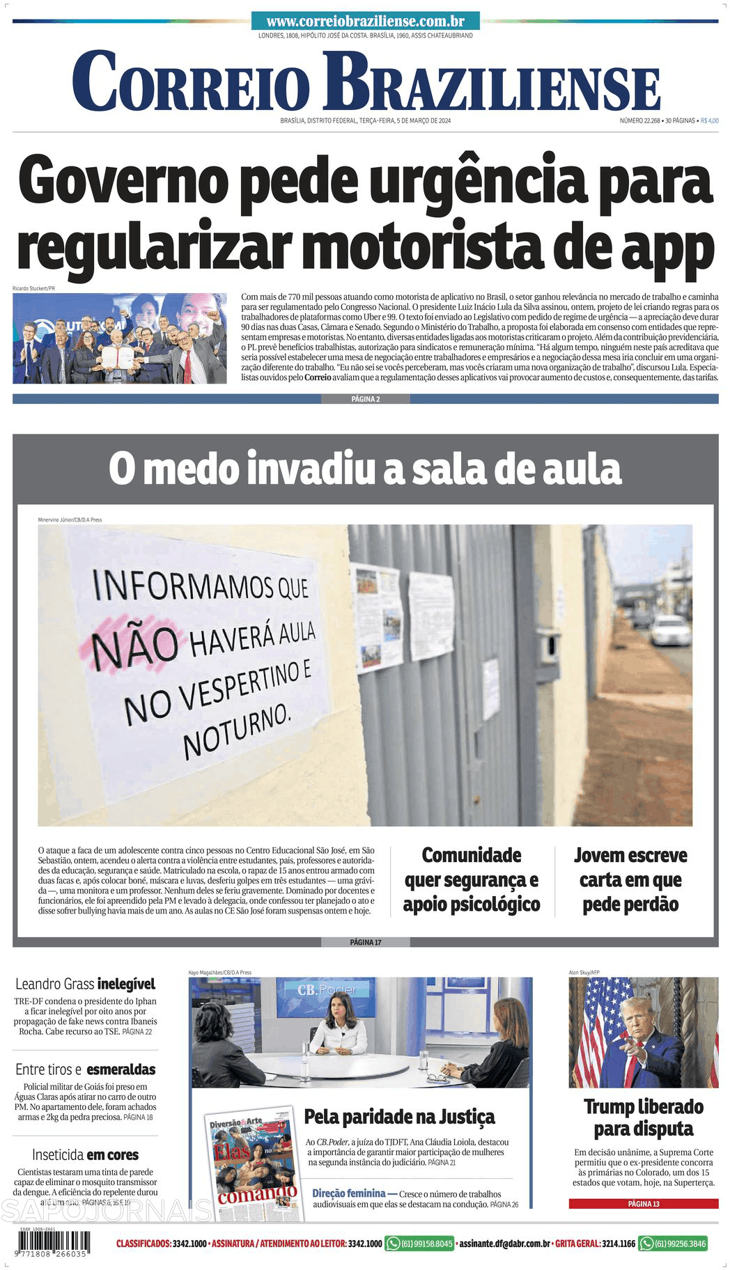 Correio Braziliense 5 Mar 2024 Jornais E Revistas SAPO Pt