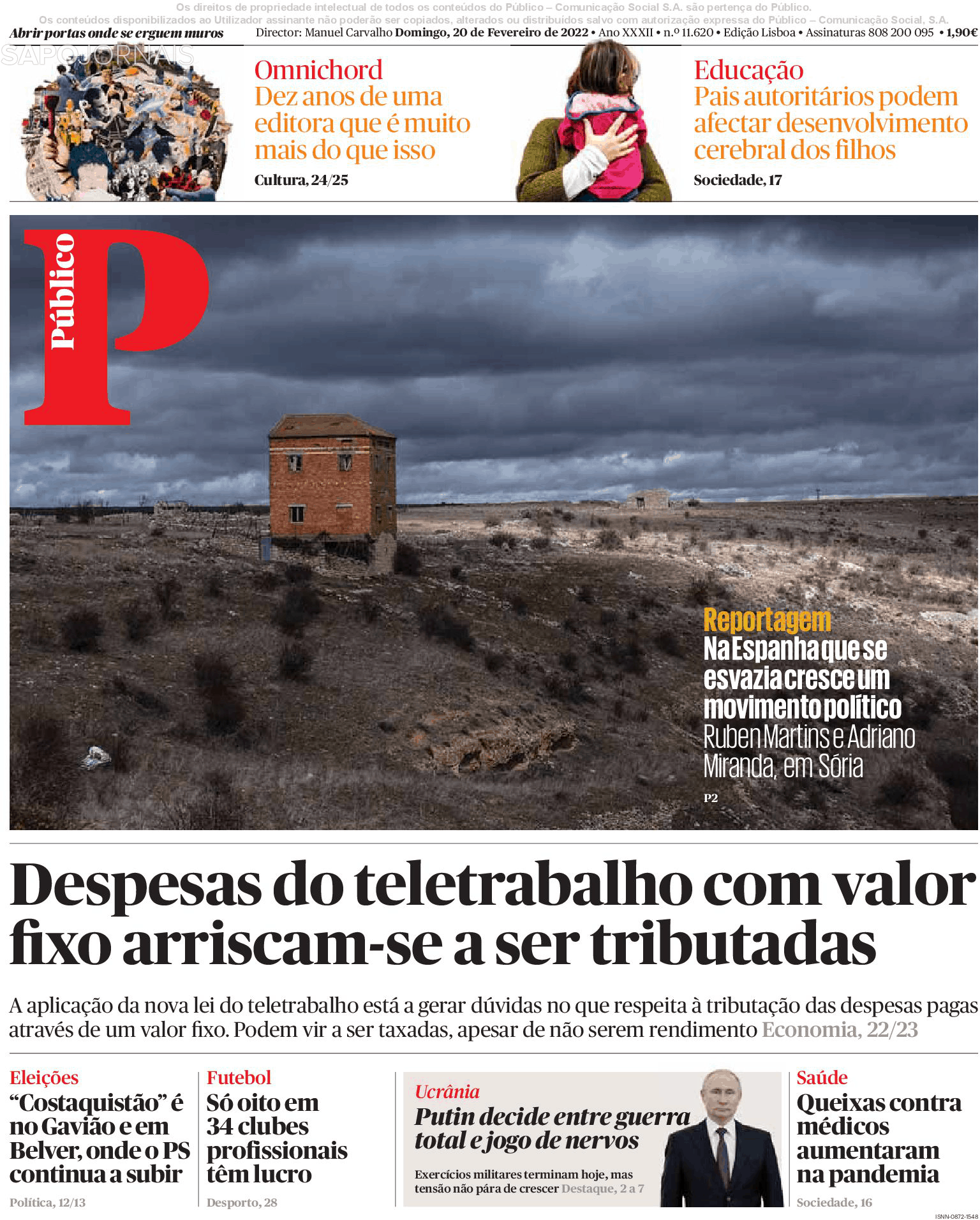 P Blico Fev Jornais E Revistas Sapo Pt Ltima Hora E