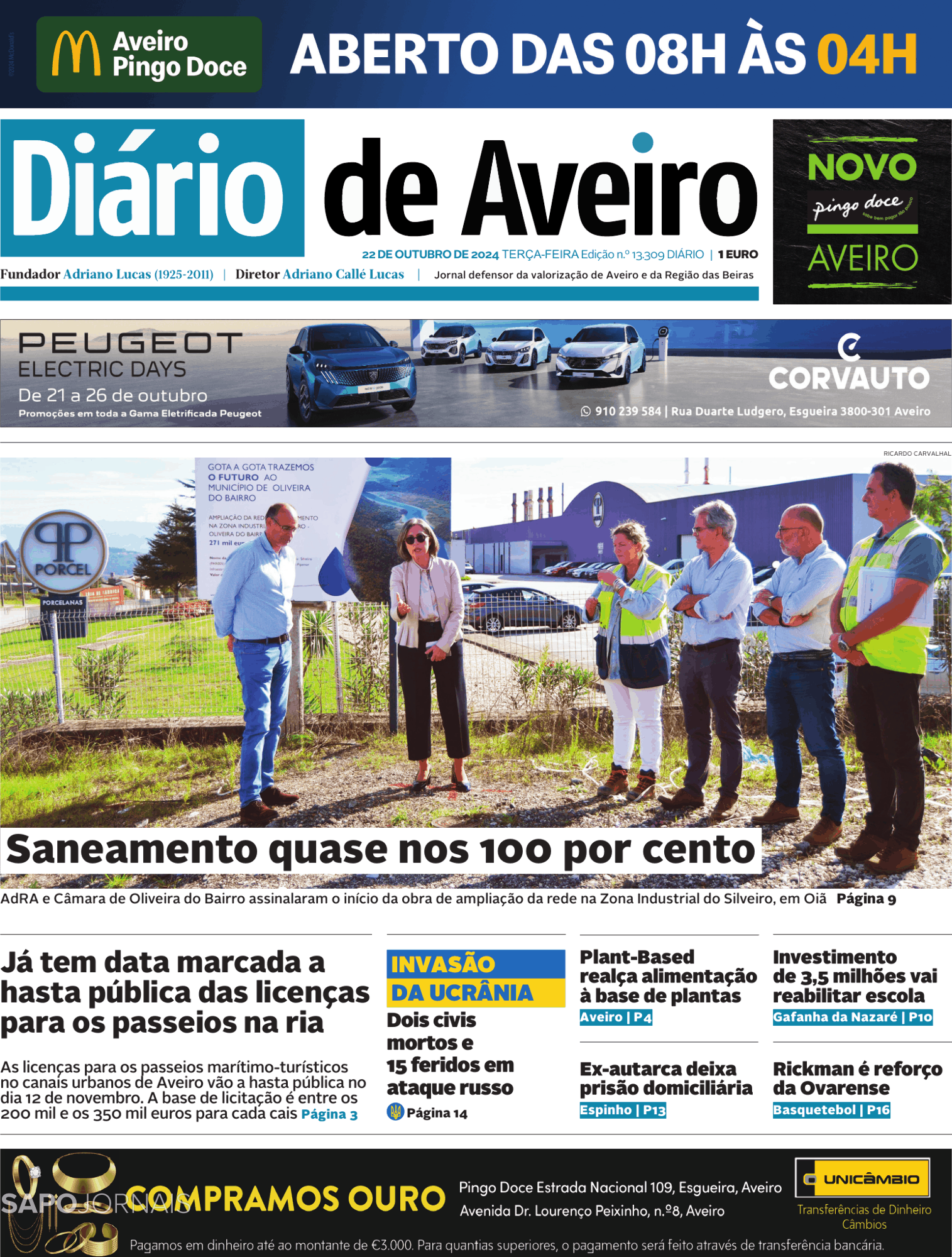 Di Rio De Aveiro Out Jornais E Revistas Sapo Pt Ltima