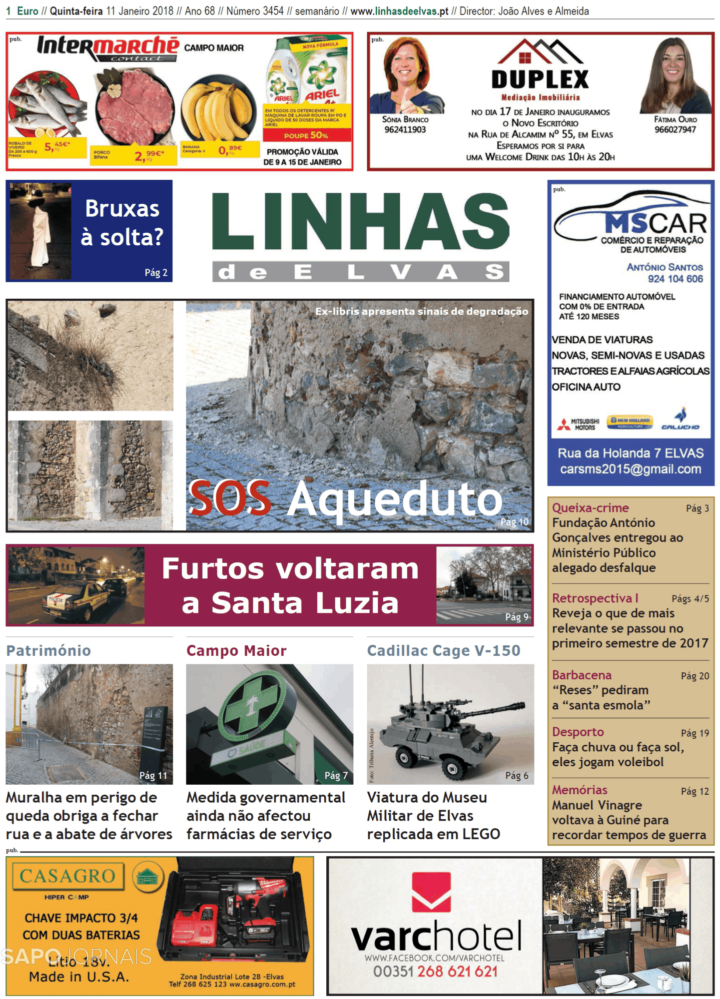 Linhas de Elvas 11 jan 2018 Jornais e Revistas SAPO pt Última