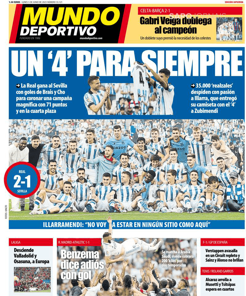 Mundo Deportivo Gipuzkoa 5 Jun 2023 Jornais E Revistas SAPO Pt