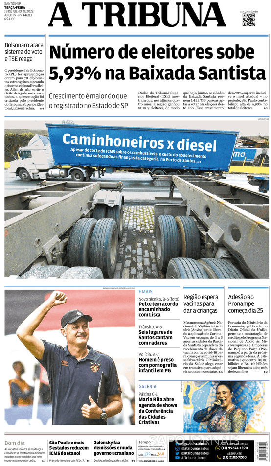 A Tribuna De Santos Jul Jornais E Revistas Sapo Pt