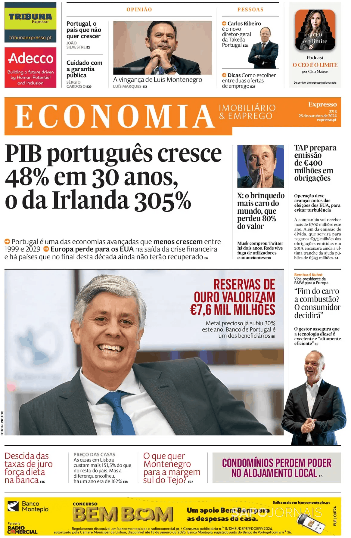 Expresso Economia Out Jornais E Revistas Sapo Pt Ltima