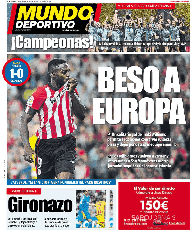 Mundo Deportivo Bizkaia Araba Out Jornais E Revistas