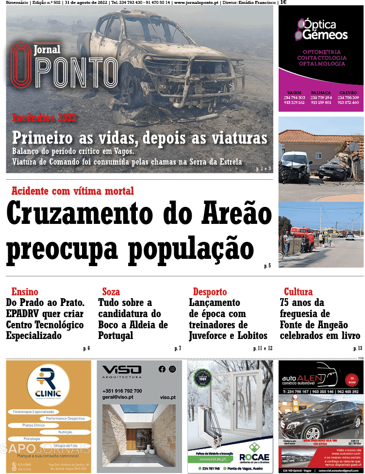 O Ponto Ago Jornais E Revistas Sapo Pt Ltima Hora E