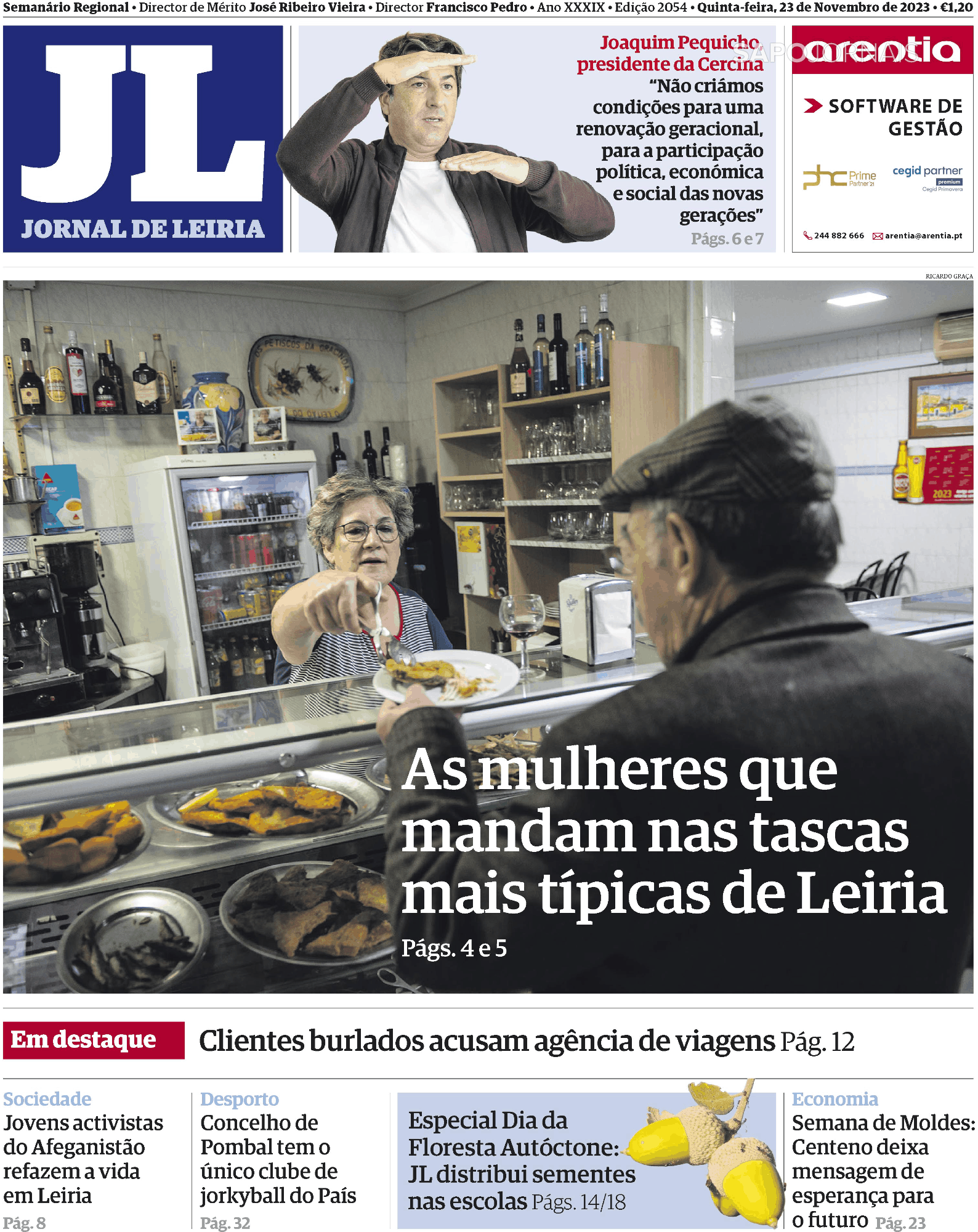 Jornal de Leiria 22 nov 2023 Jornais e Revistas SAPO pt Última