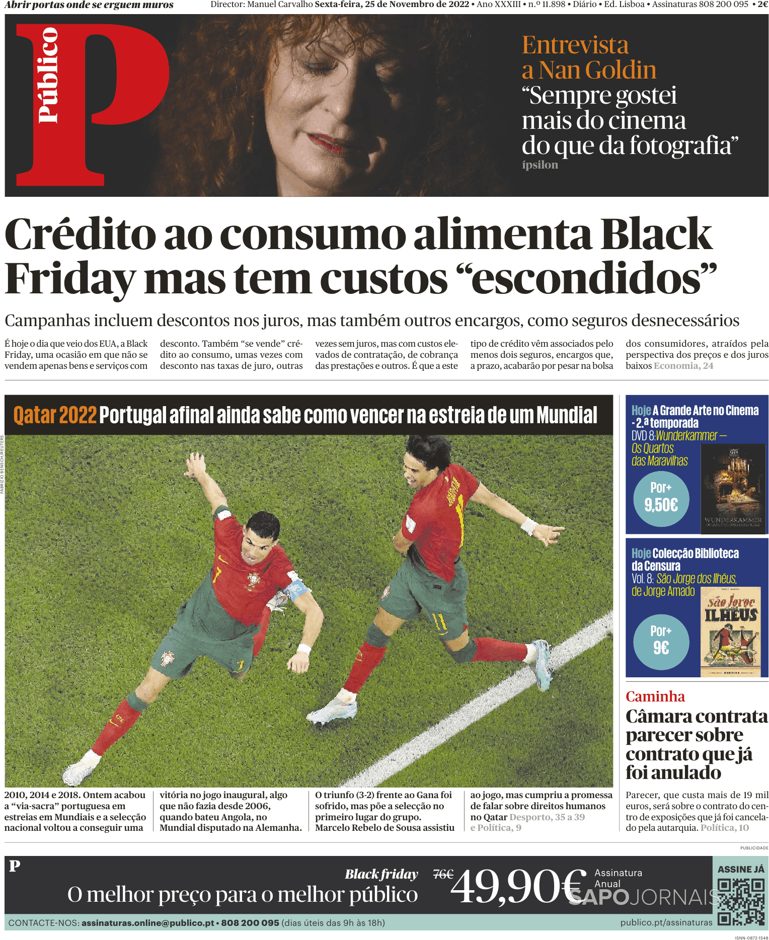 Público 25 nov 2022 Jornais e Revistas SAPO pt Última hora e