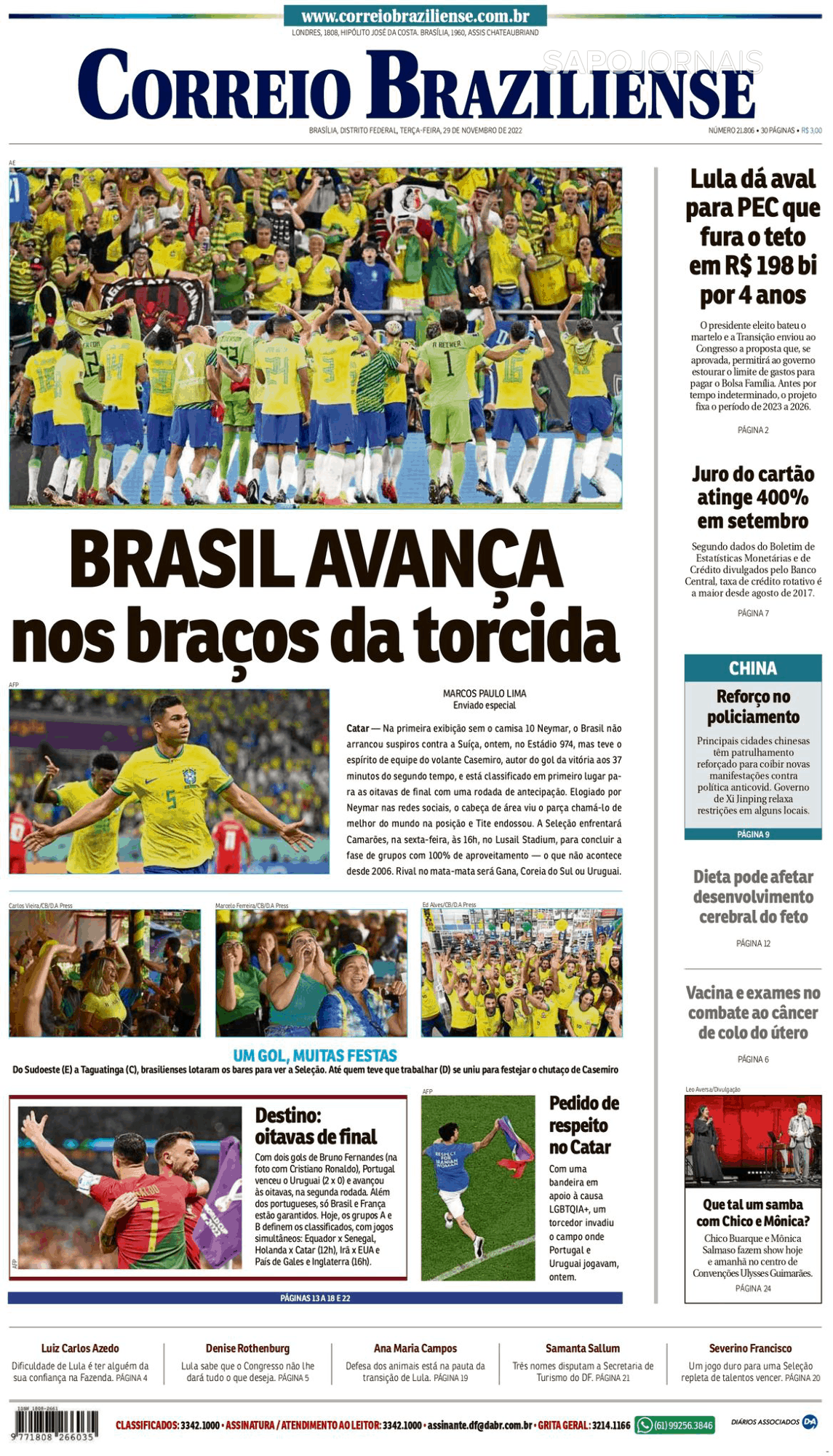 Correio Braziliense 29 Nov 2022 Jornais E Revistas SAPO Pt