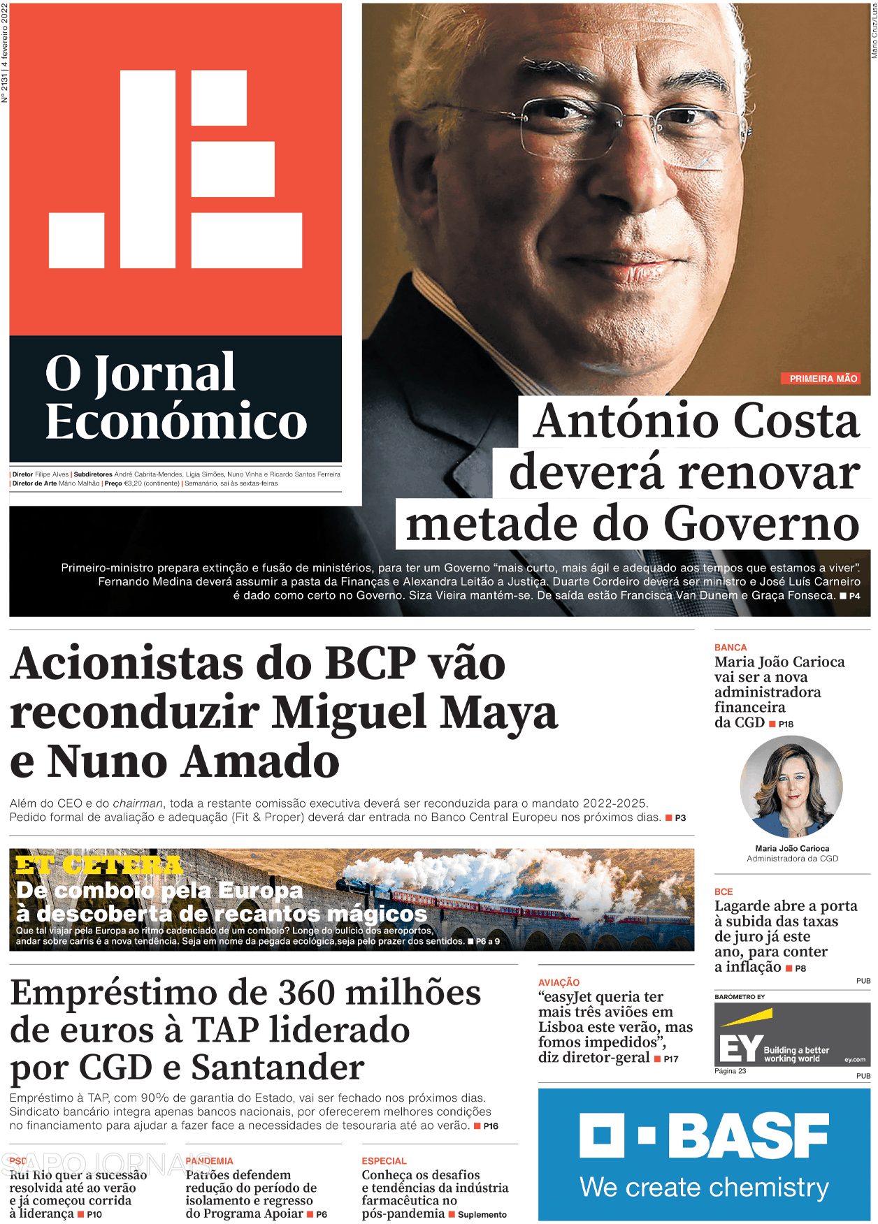 O Jornal Econ Mico Fev Jornais E Revistas Sapo Pt Ltima