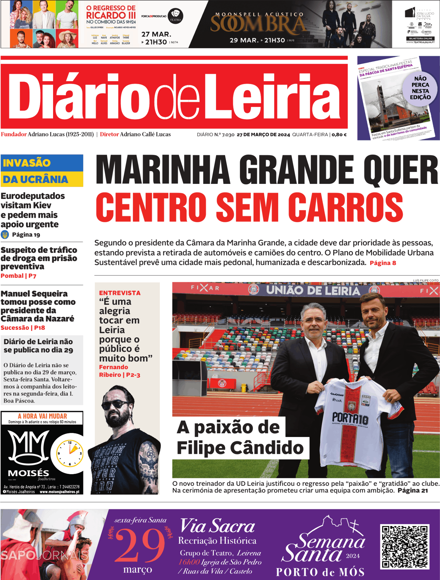 Diário de Leiria 27 mar 2024 Jornais e Revistas SAPO pt Última