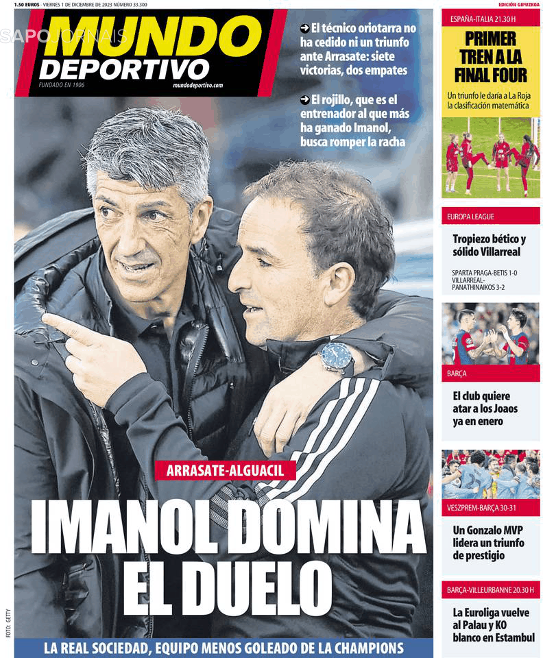 Mundo Deportivo Gipuzkoa Dez Jornais E Revistas Sapo Pt