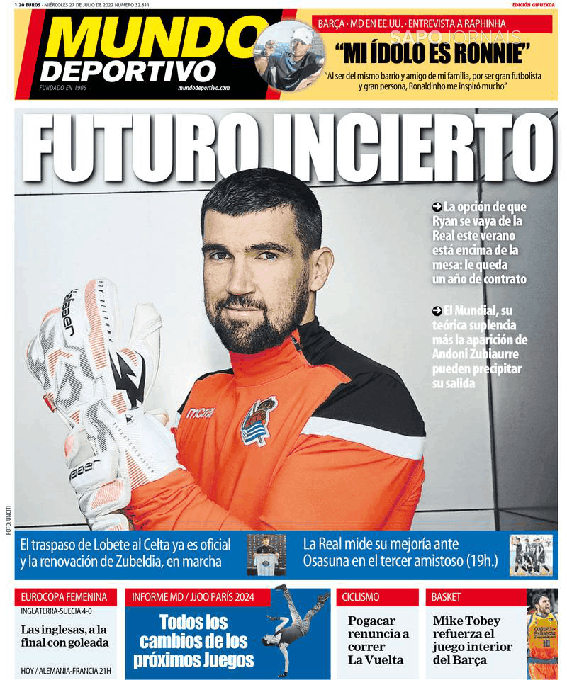 Mundo Deportivo Gipuzkoa 27 Jul 2022 Jornais E Revistas SAPO Pt