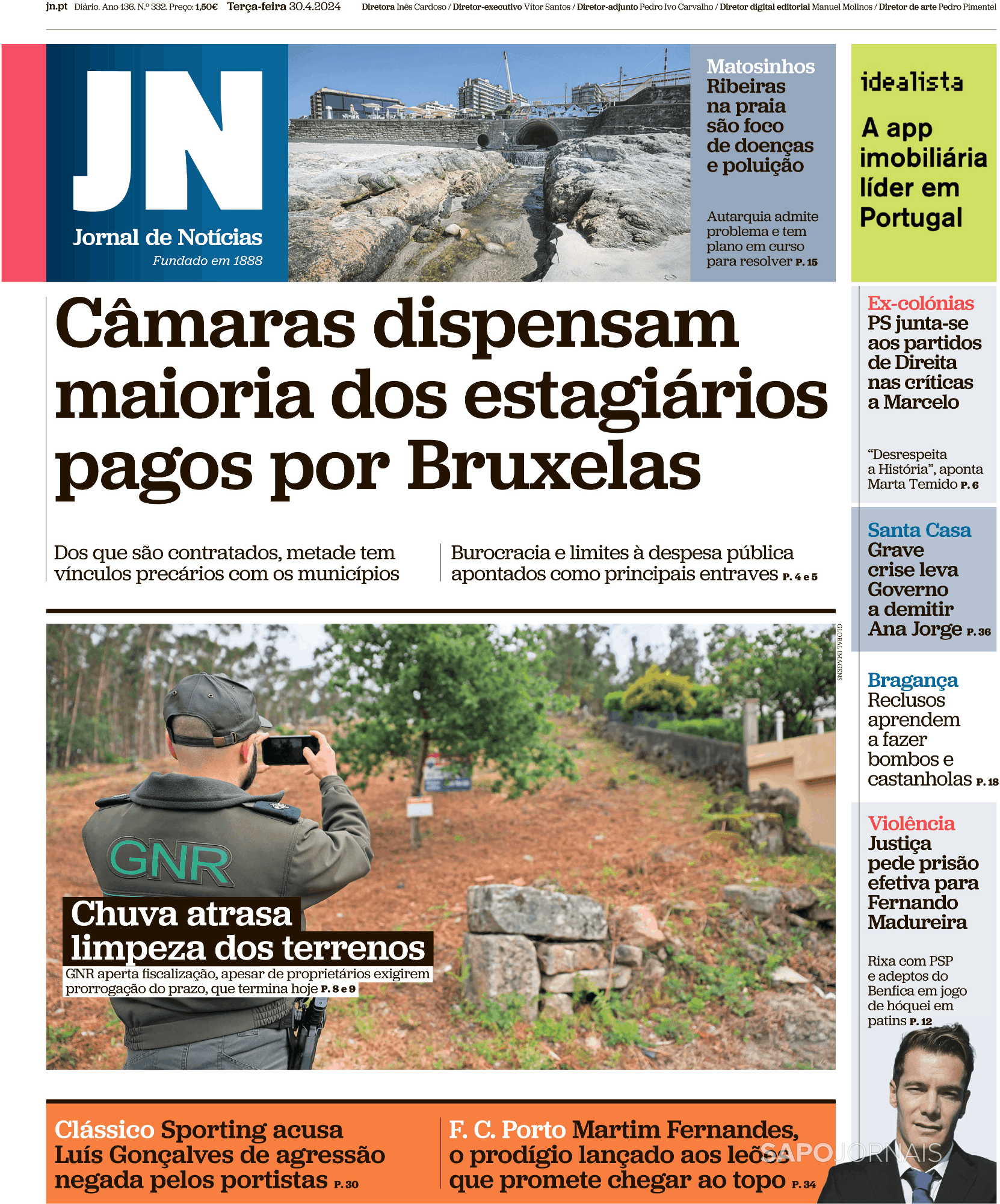 Jornal De Not Cias Abr Jornais E Revistas Sapo Pt