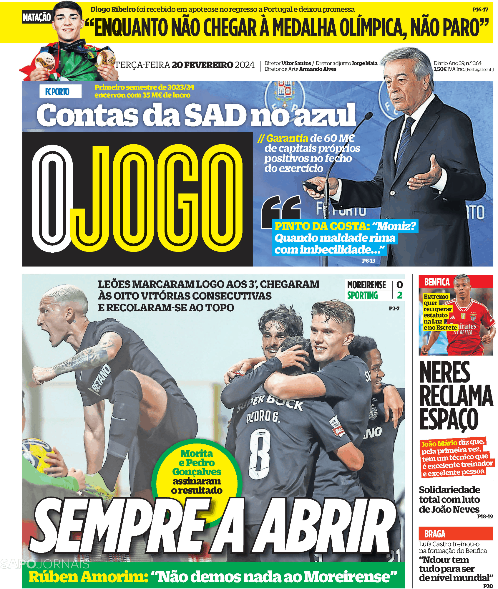 O Jogo Fev Jornais E Revistas Sapo Pt Ltima Hora E