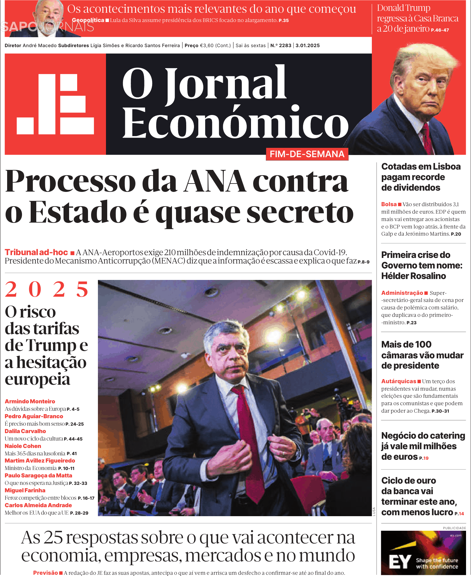 O Jornal Econ Mico Jan Jornais E Revistas Sapo Pt Ltima