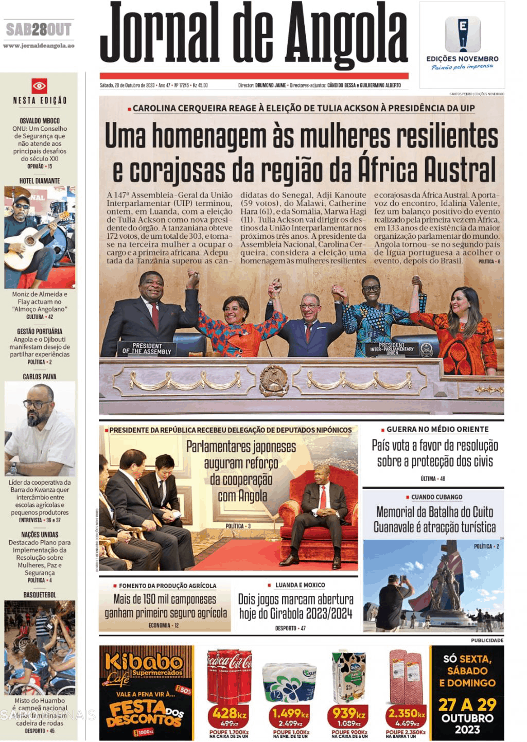 Jornal De Angola Out Jornais E Revistas Sapo Pt Ltima