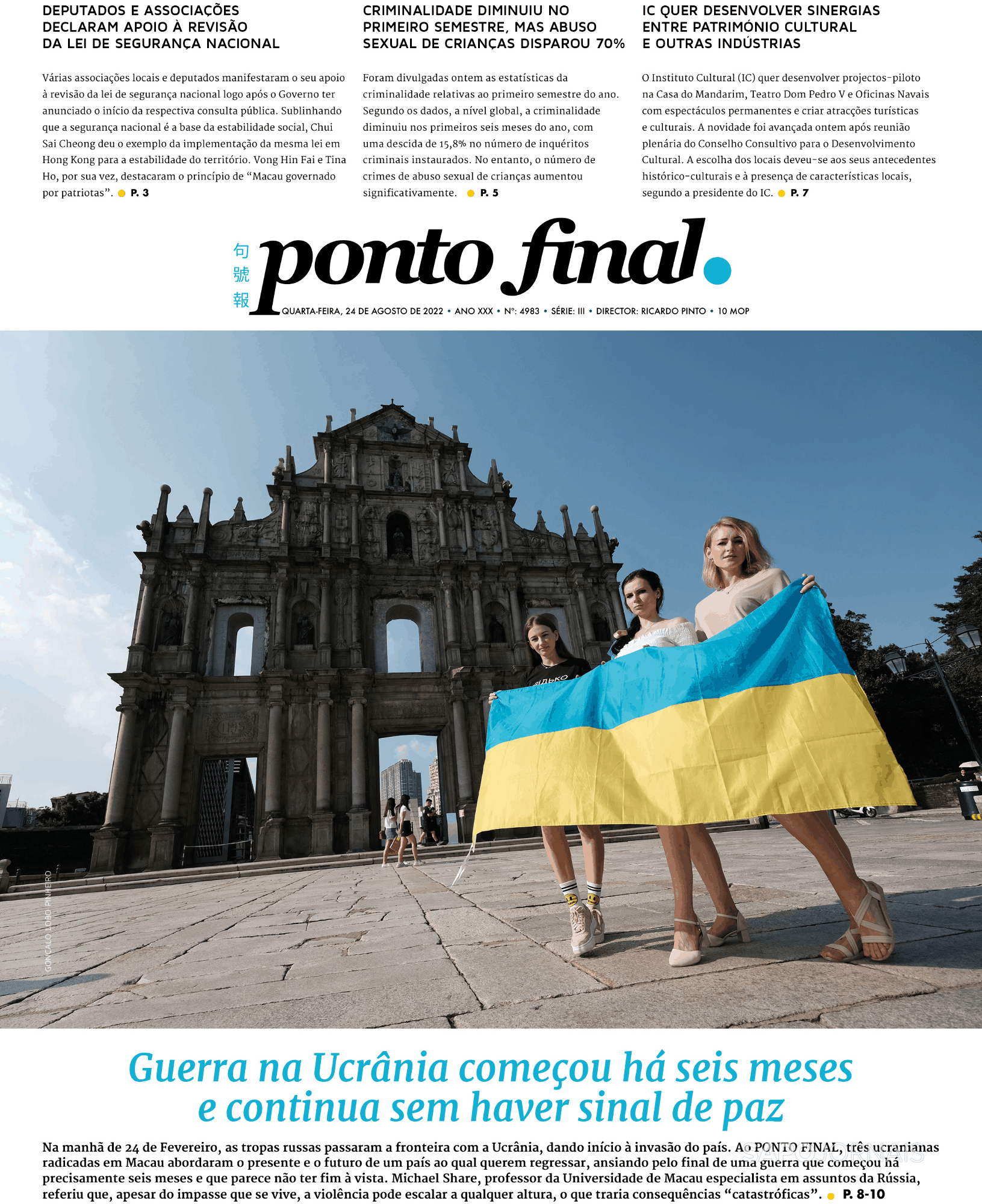 Ponto Final Ago Jornais E Revistas Sapo Pt Ltima Hora