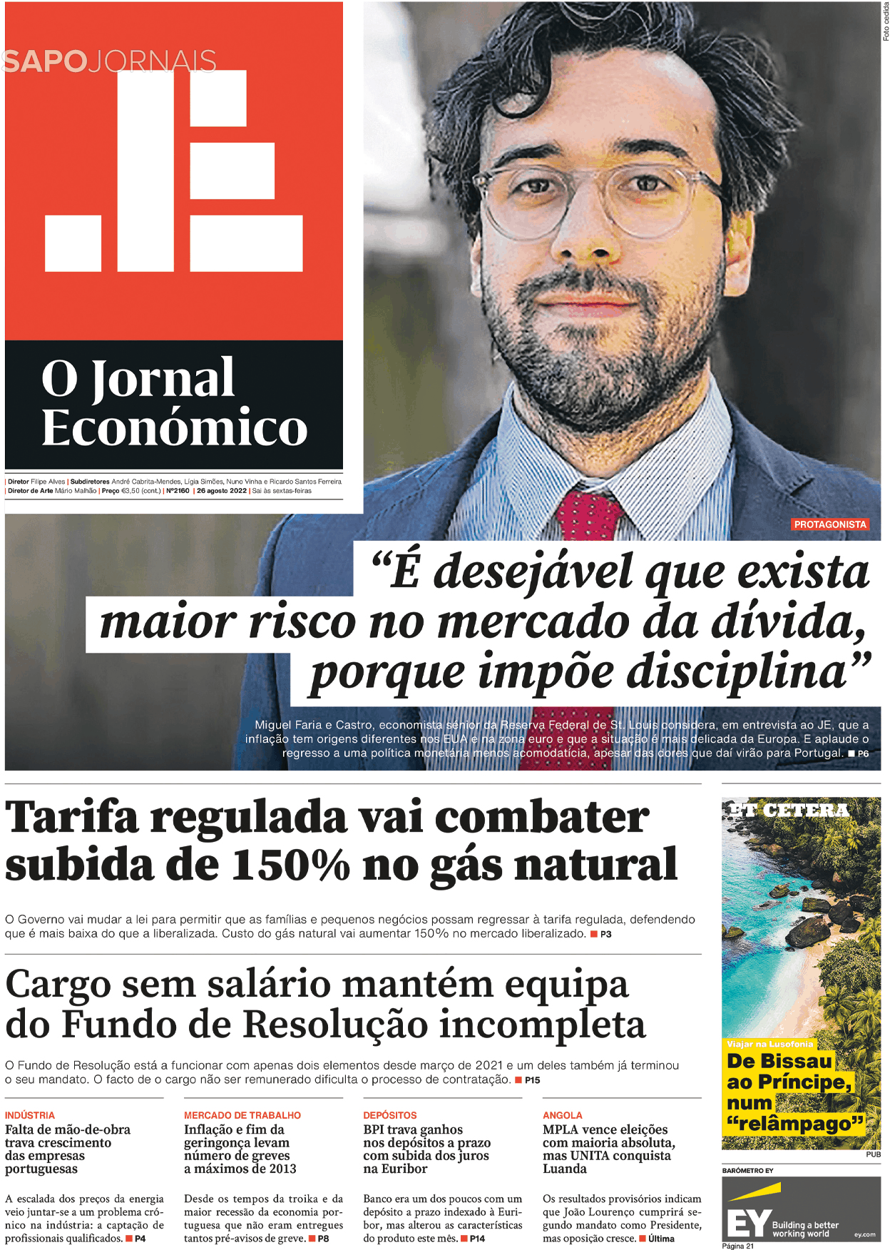 O Jornal Econ Mico Ago Jornais E Revistas Sapo Pt